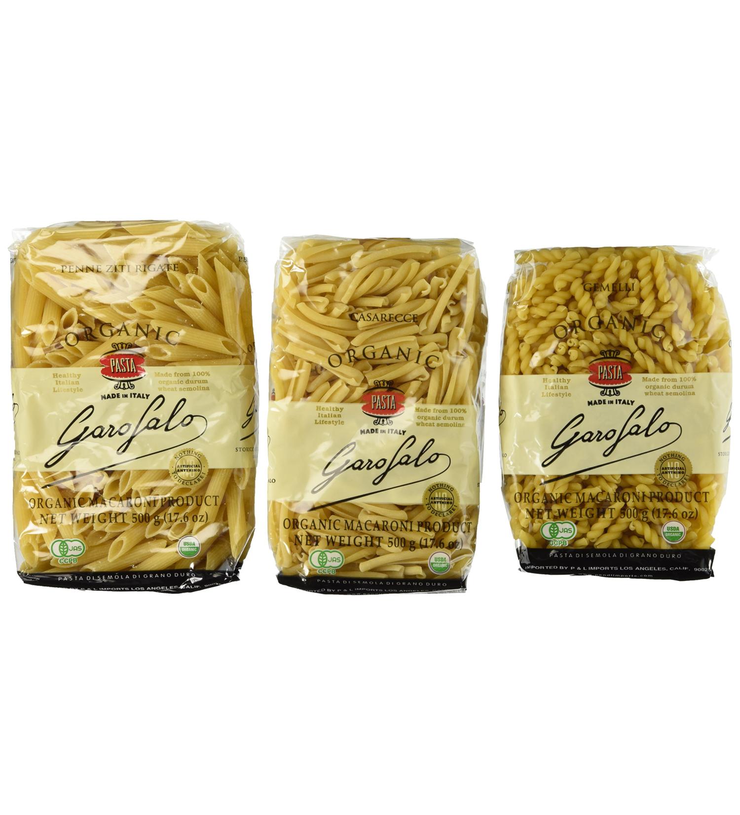 Garofalo 100% Organic Variety Pack - 6 Pack, 1.1 Lb Each | Premium Italian Pasta Collection - Buy Online on GoSupps.com