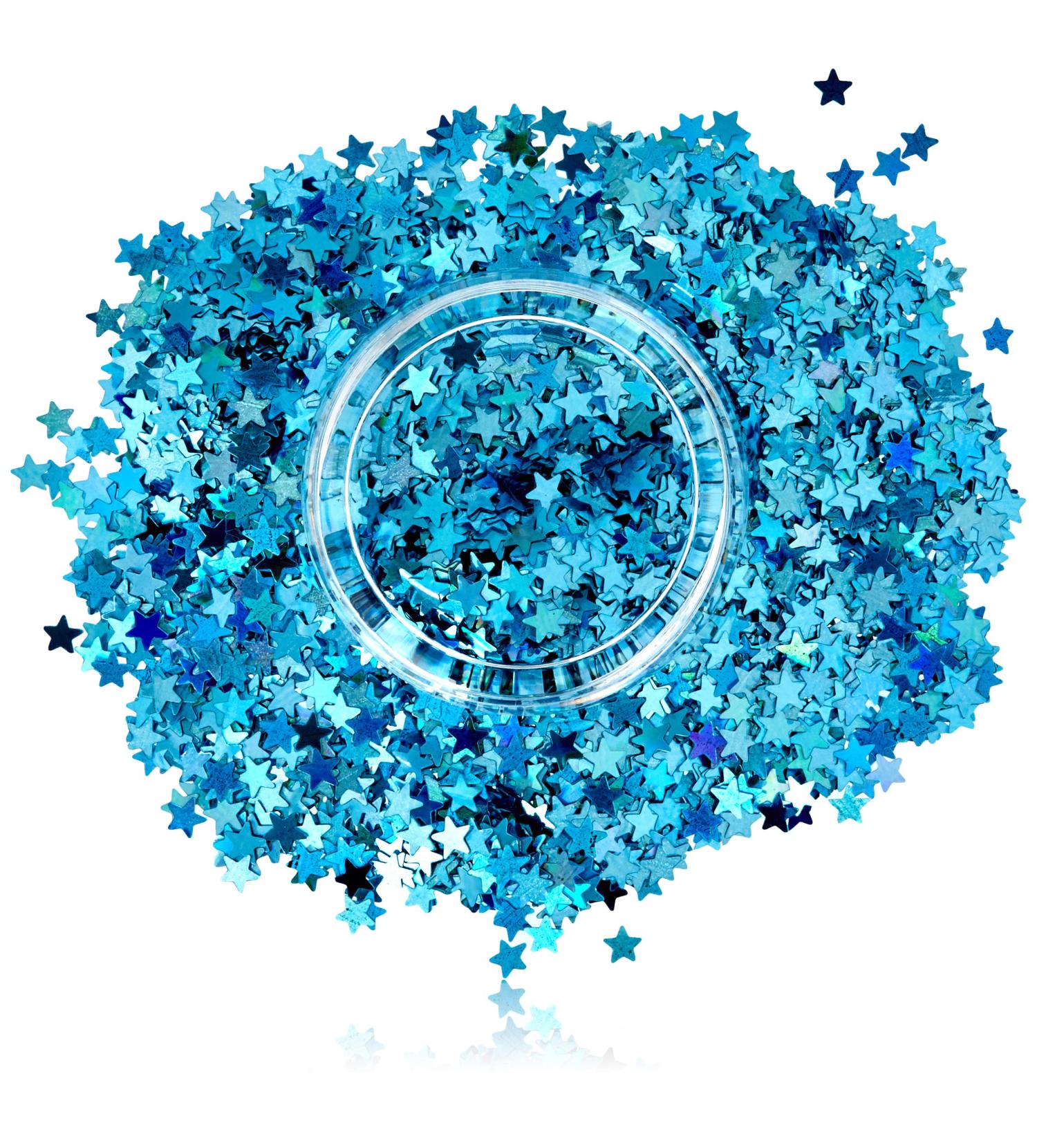 Blue Cosmetic Face Glitter Stars - Sparkle and Shine on Your Face! - Buy Online on GoSupps.com