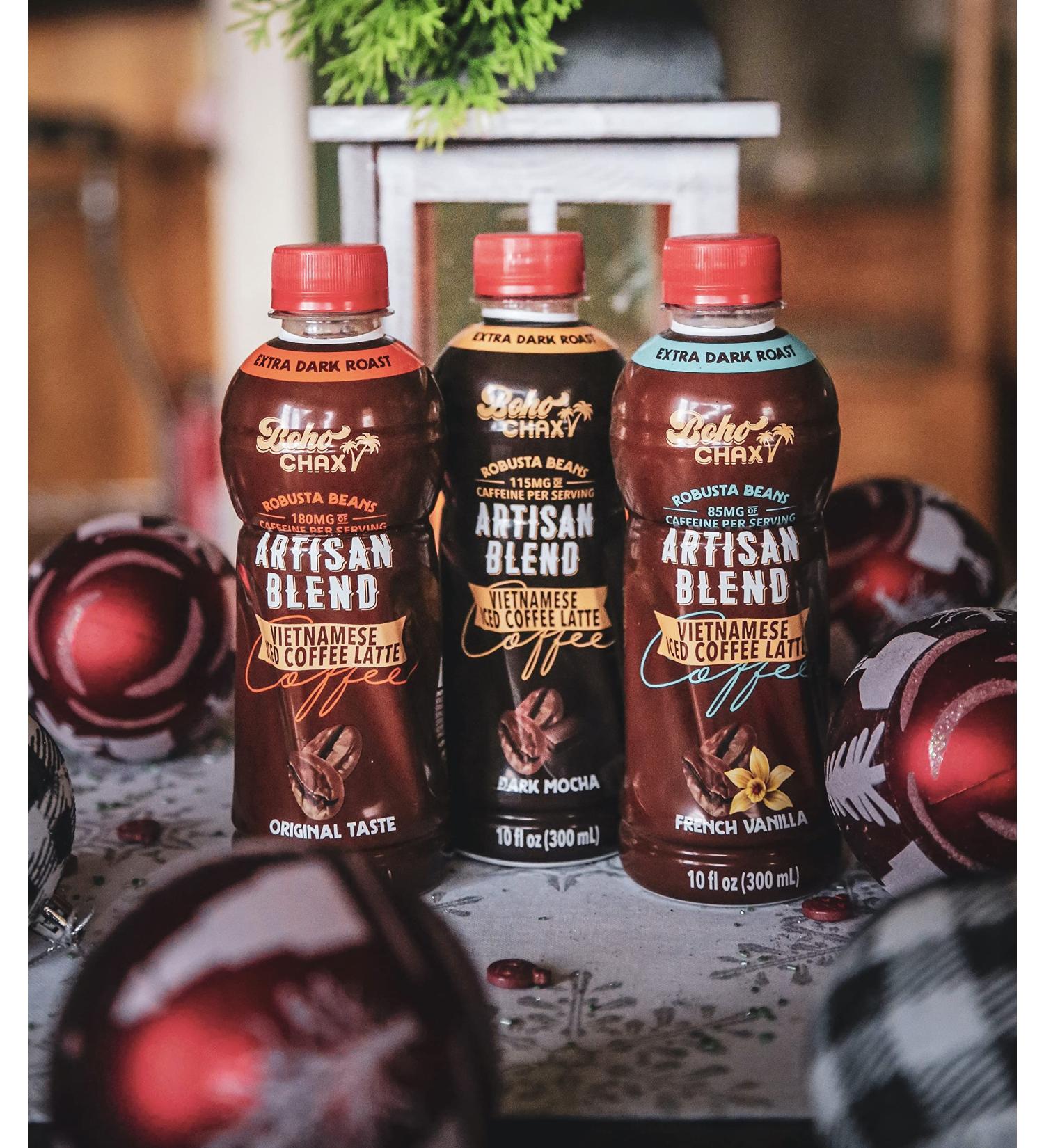 Boho Chax Vietnamese Iced Coffee Latte Variety Pack - Traditional, Mocha, French Vanilla - Buy Online on GoSupps.com
