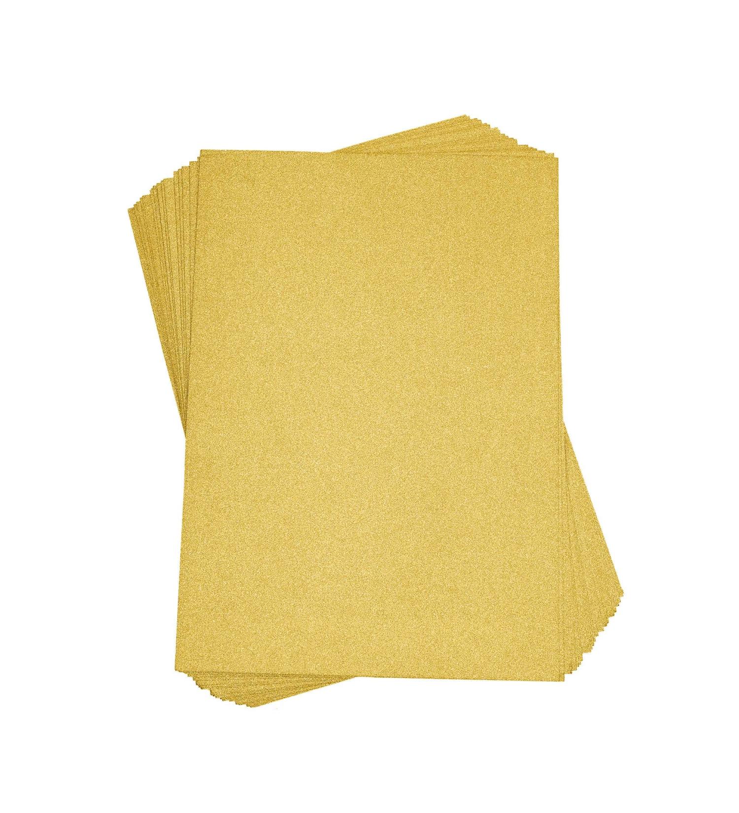 Gildecks Gold Cardstock Paper 20 Pcs - Double Sided Glitter Paper for DIY Projects - 250 GSM - 11.7x8.3in - Buy Online on GoSupps.com