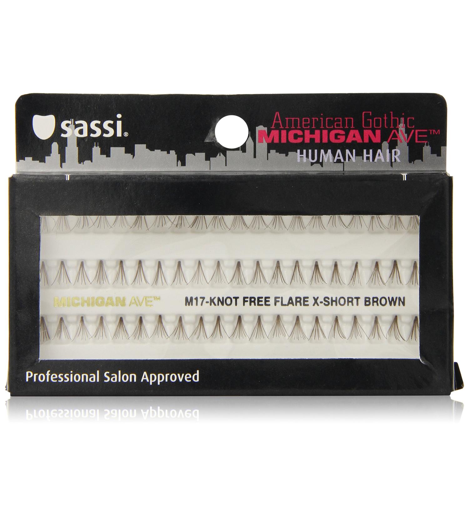 Shop Sassi 804-M17 Michigan Ave 100% Human Hair Knot Free Extra Short Brown Eyelashes | International Shipping Available - Buy Online on GoSupps.com