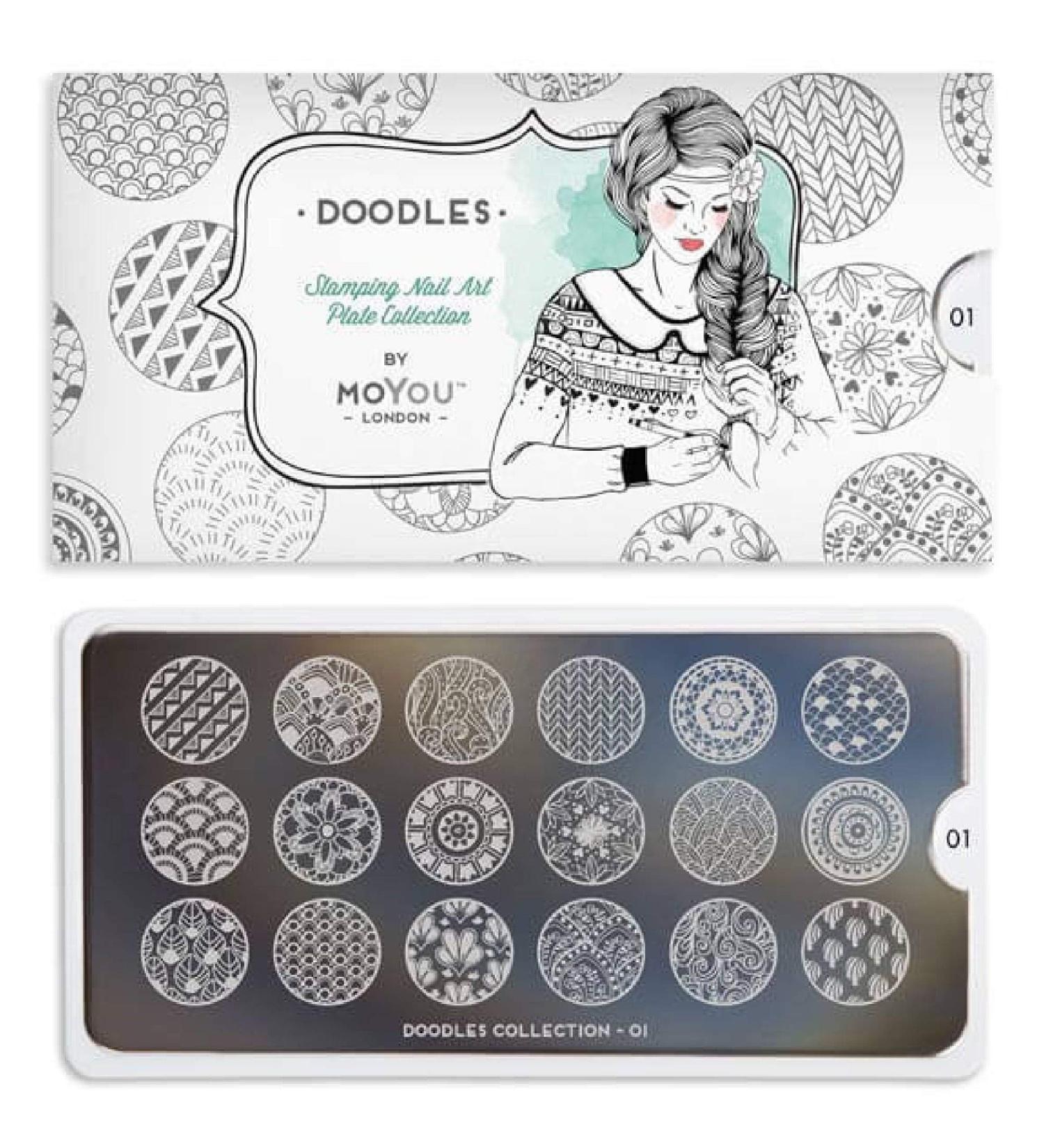 Moyou Stamping Schablon - Doodle 01