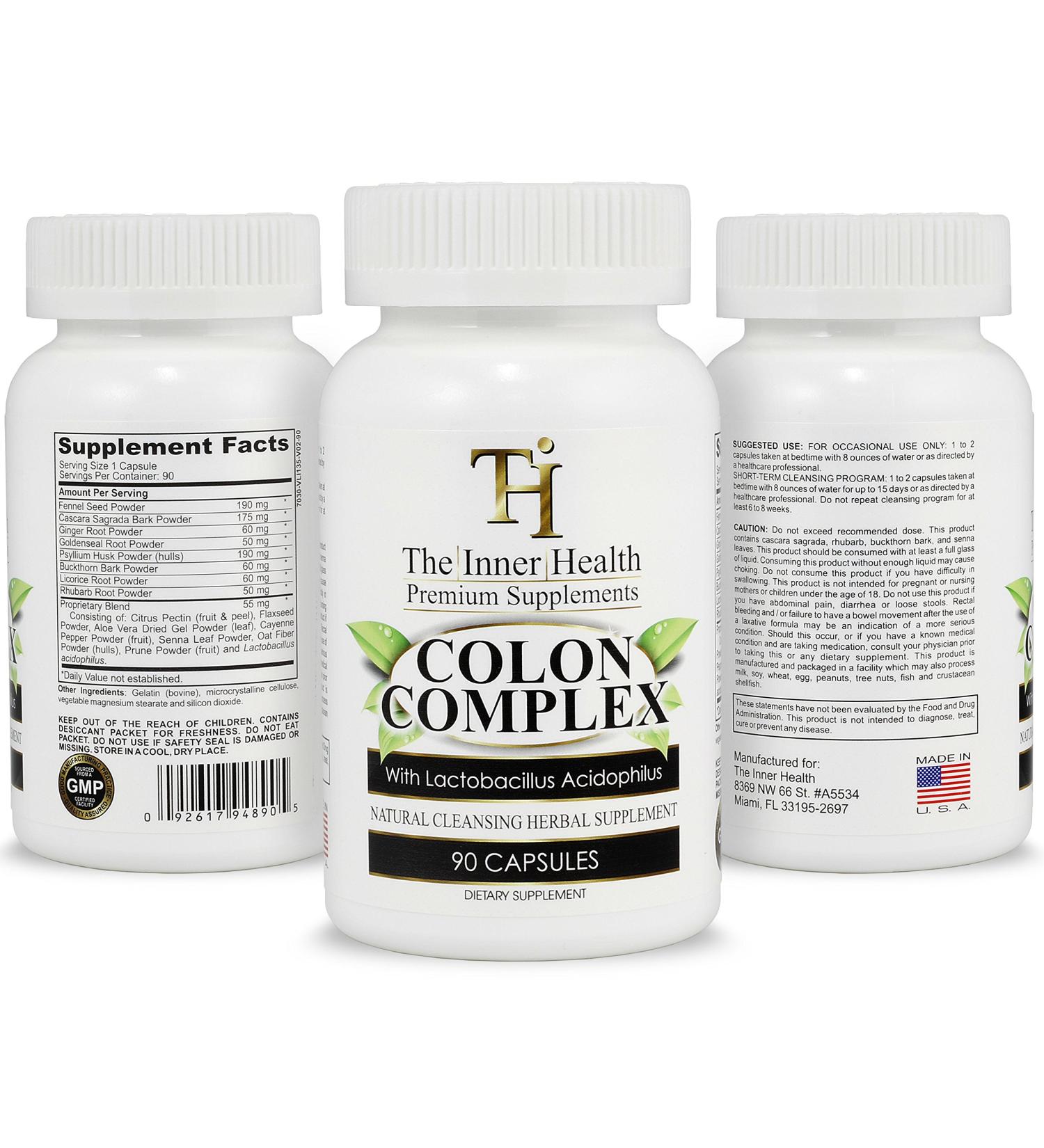 The Inner Health Colon & Gut Cleanse Detox Formula - Supporting Gut Health Purification - Containing Lactobacillus Acidophilus Probiotic Aloe Vera Licorice Root & More - Buy Online on GoSupps.com