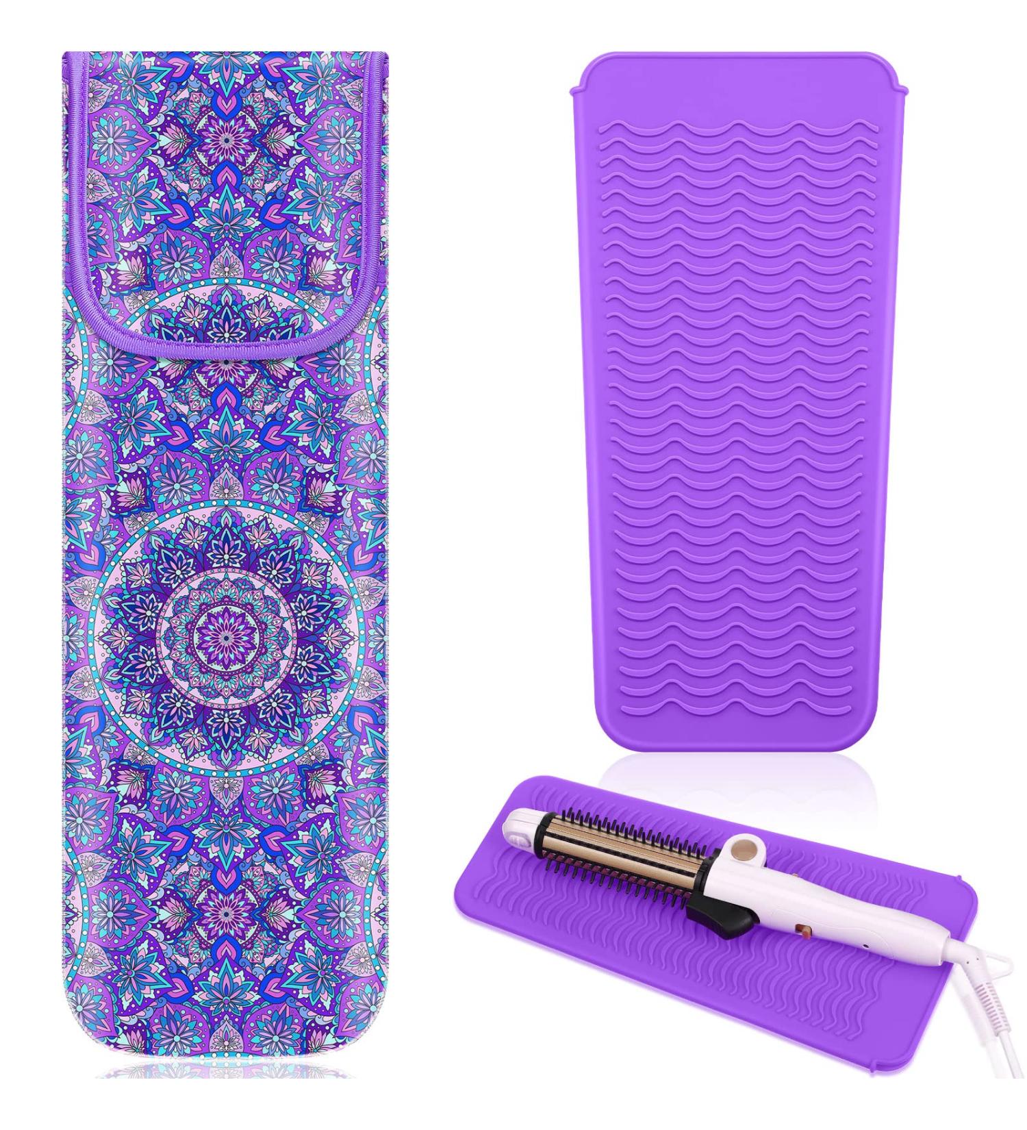 Shappy 2-Piece Heat Resistant Flat Iron Case & Travel Bag | Neoprene Curling Iron Holder - Mandragora - Buy Online on GoSupps.com