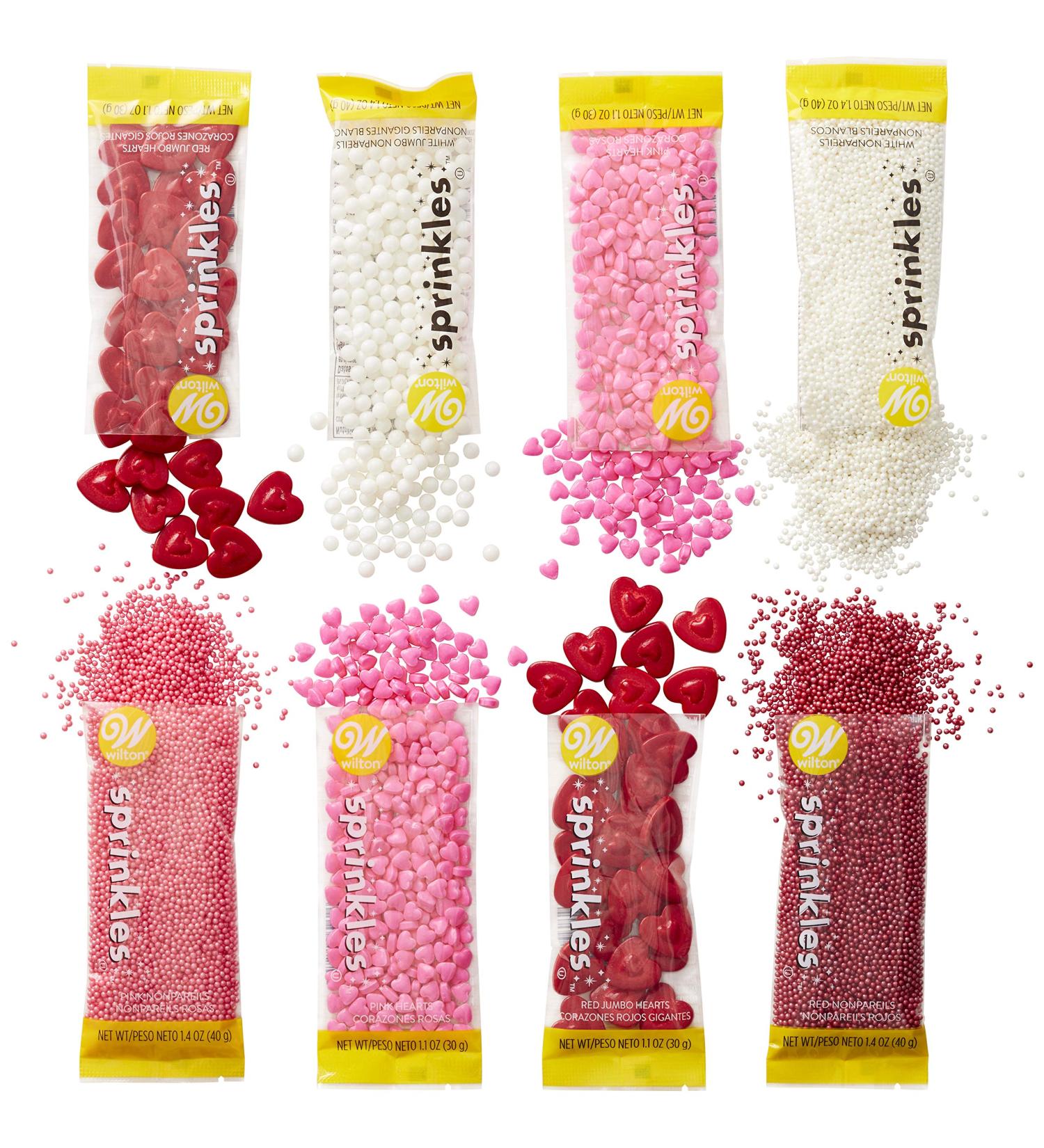Wilton Silver and Gold Sprinkles Dessert Decorating Set 8-Piece Valentine - Buy Online on GoSupps.com