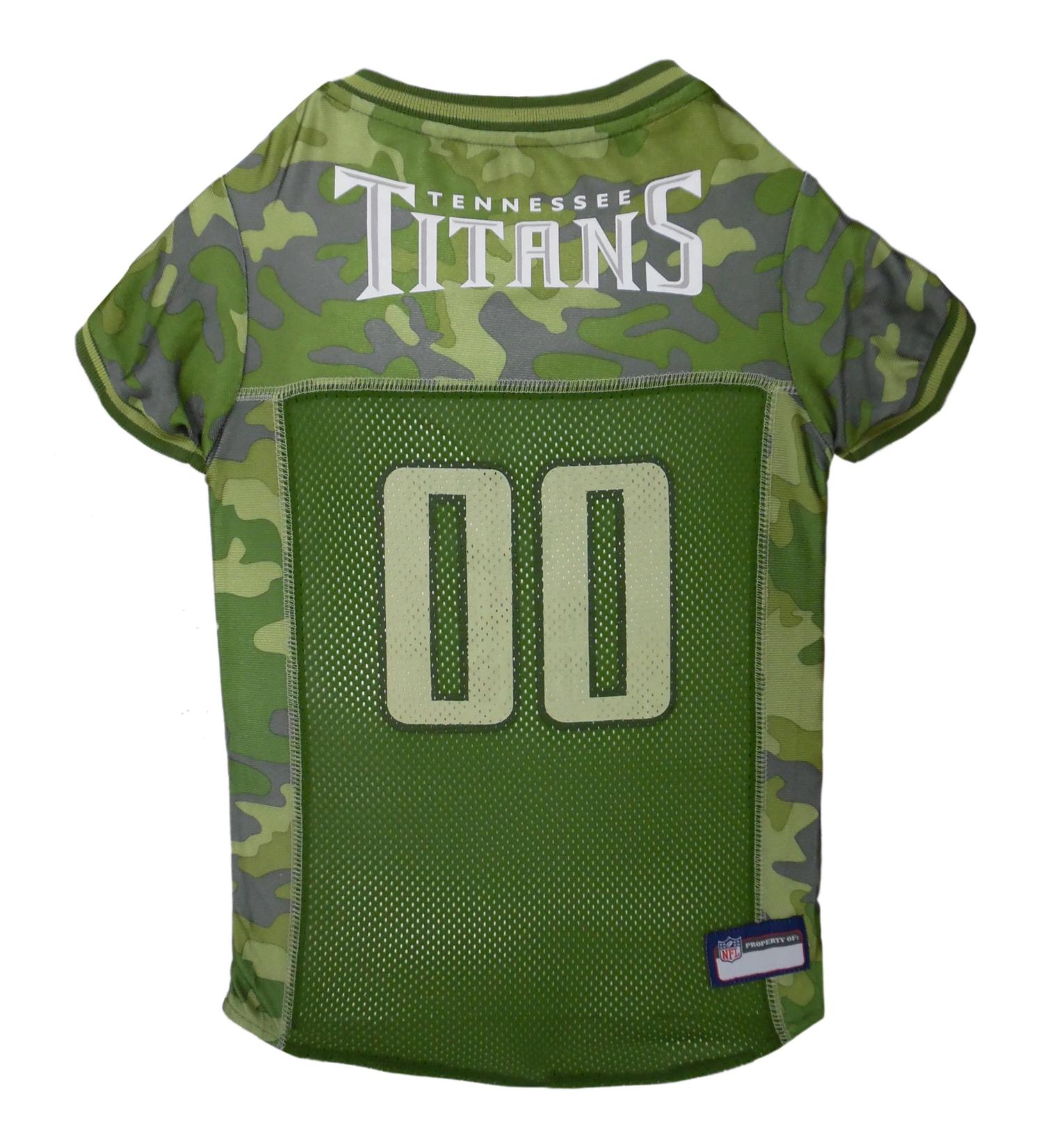NFL Tennessee Titans Camouflage Dog Jersey - Small | 5 Sizes & 32 Teams | Hunting Pet Shirt - Buy Online on GoSupps.com
