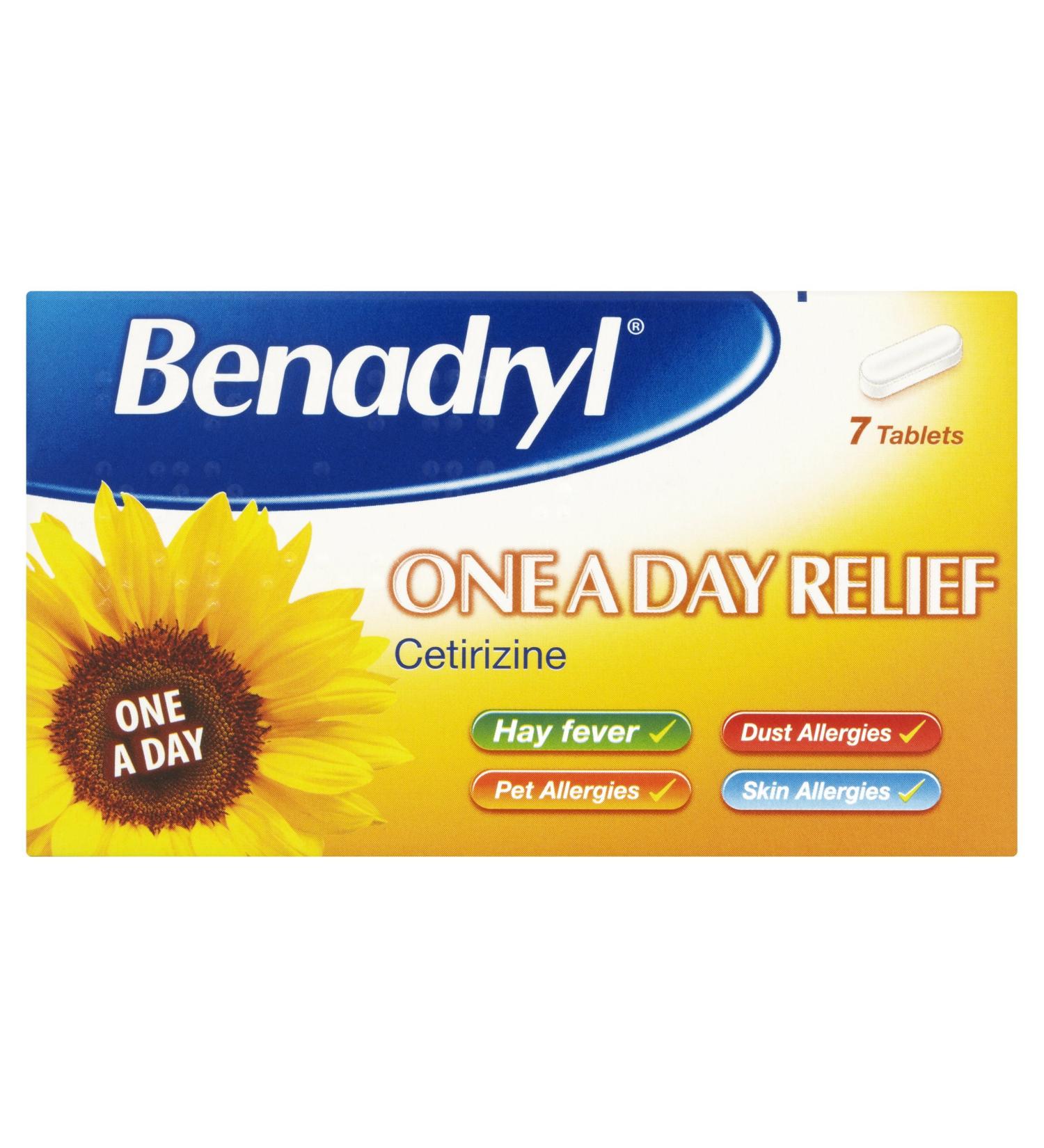 Benadryl One A Day Allergy Tablet - 7 Tablets