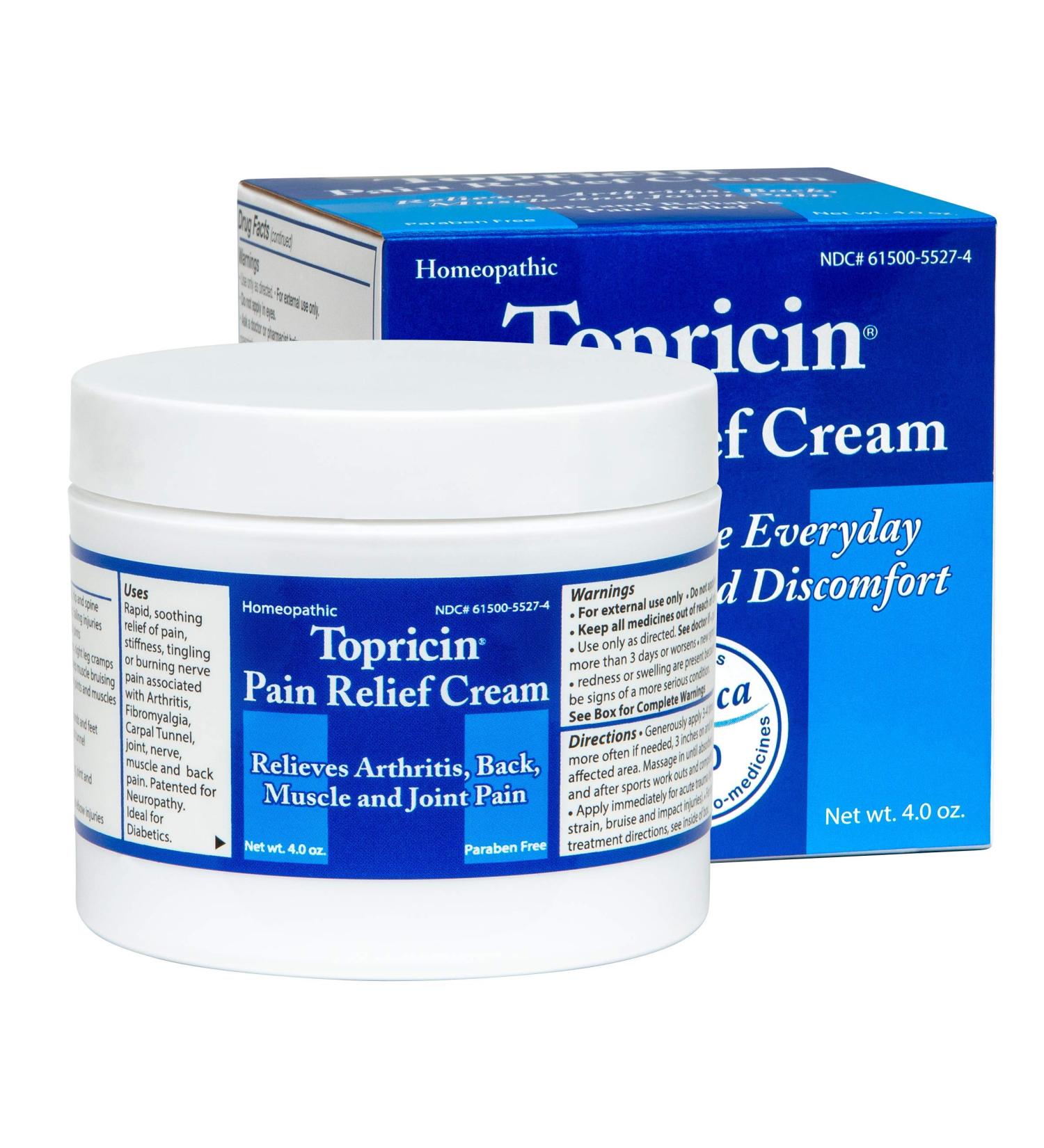 Topricin Pain Relief Cream - Fast Acting 4 oz Pain Relieving Rub | Relieve Pain Naturally - Buy Online on GoSupps.com