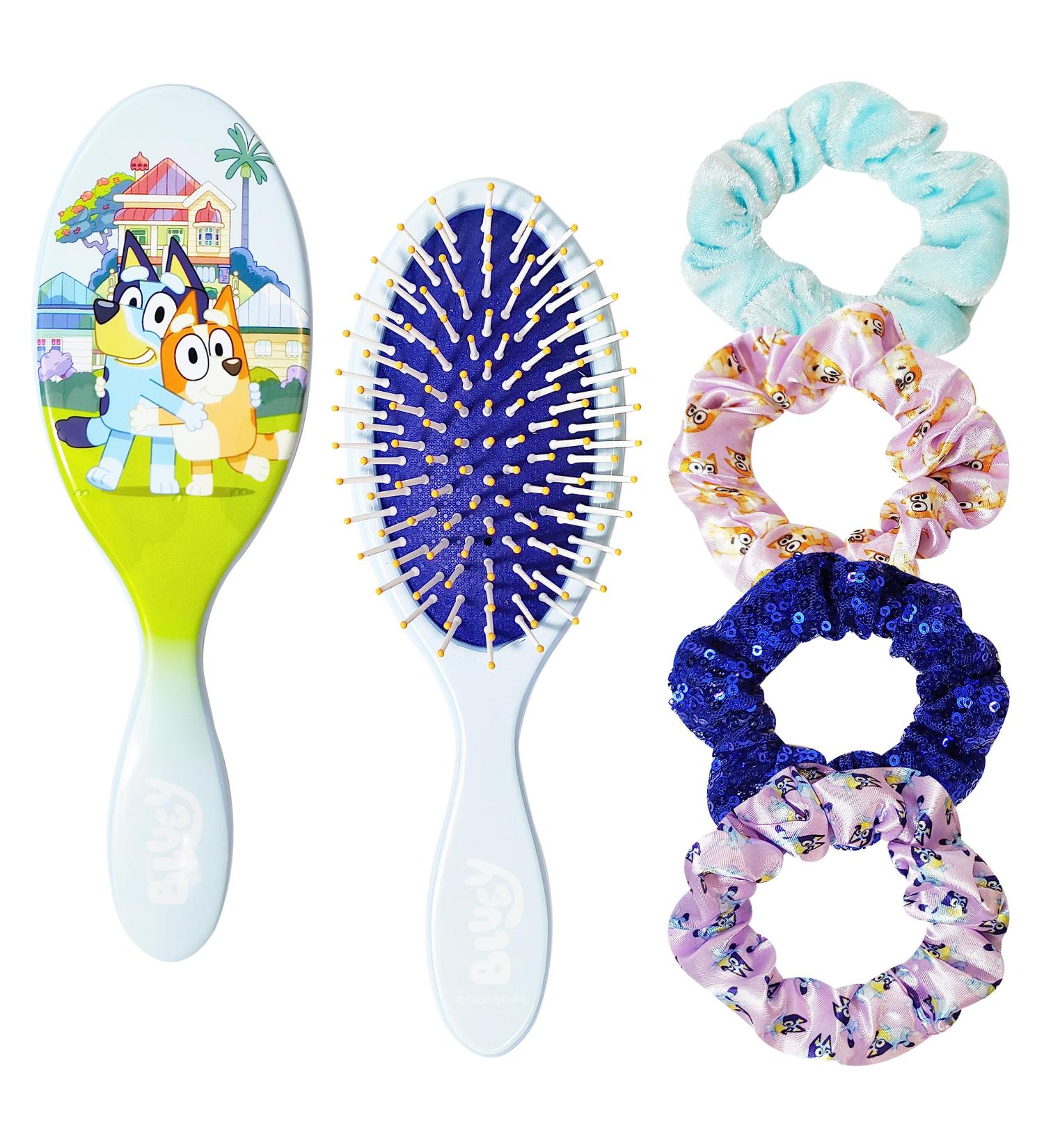 Bluey Detangling Brush & Elastic Scrunchies Set for Kids - 5 Piece Hair Accessory Set (Ages 3+) - Shop Now - Buy Online on GoSupps.com