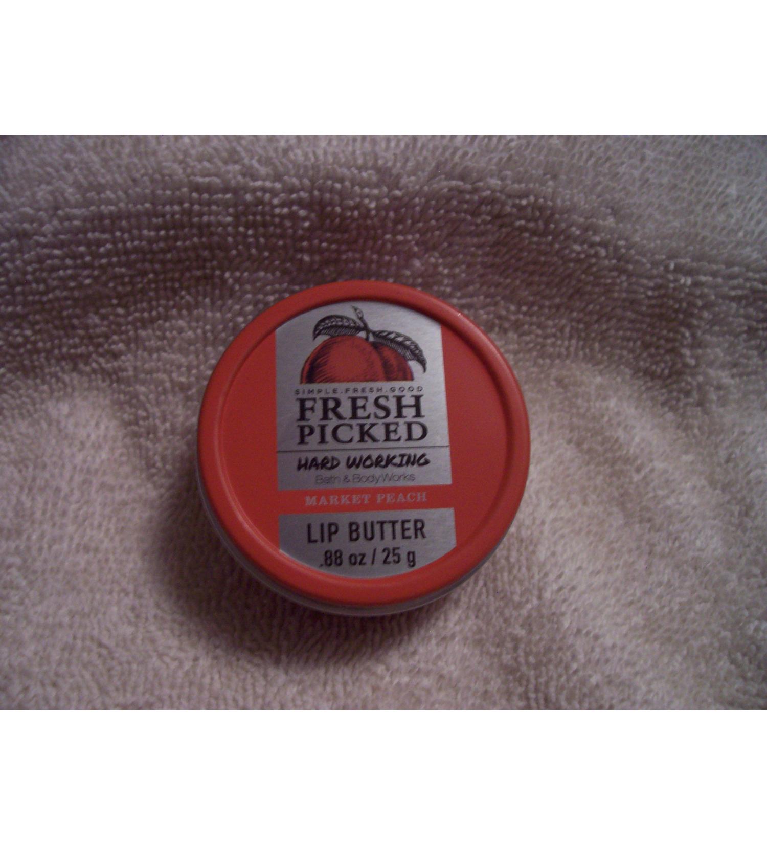 Bath and Body Works Fresh Picked Market Peach Lip Butter .88 oz