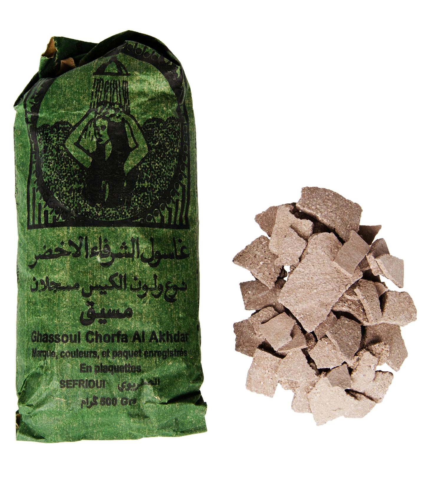 Ghassoul Lava Granules 500g | Original Moroccan Clay as a Face Mask in a Bag | Natural Exfoliation for Face Skin and Hair | Body Care Powder - Buy Online on GoSupps.com