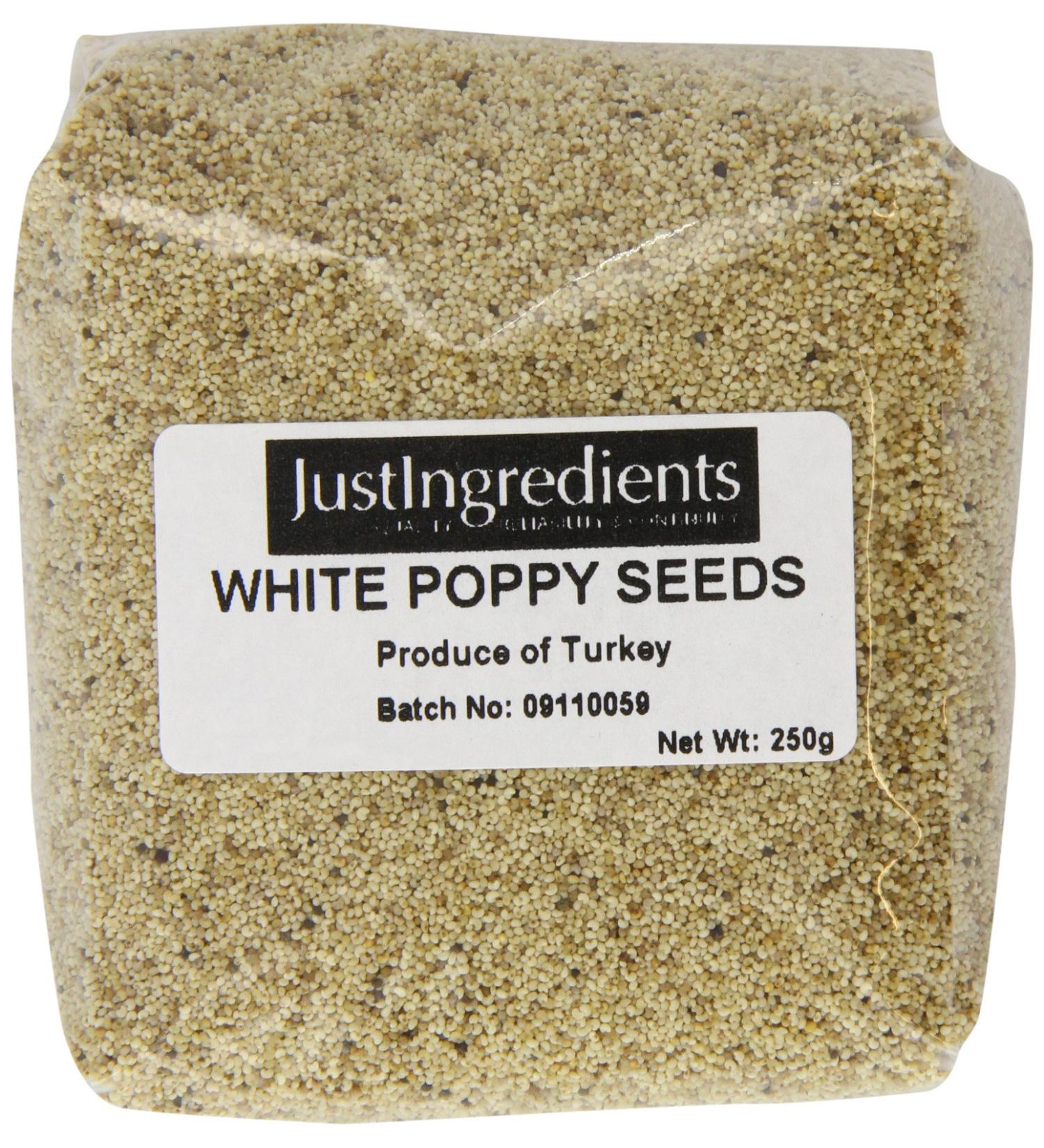 JustIngredients Essential White Poppy Seeds 250 g - Pack of 2 - Buy Online on GoSupps.com