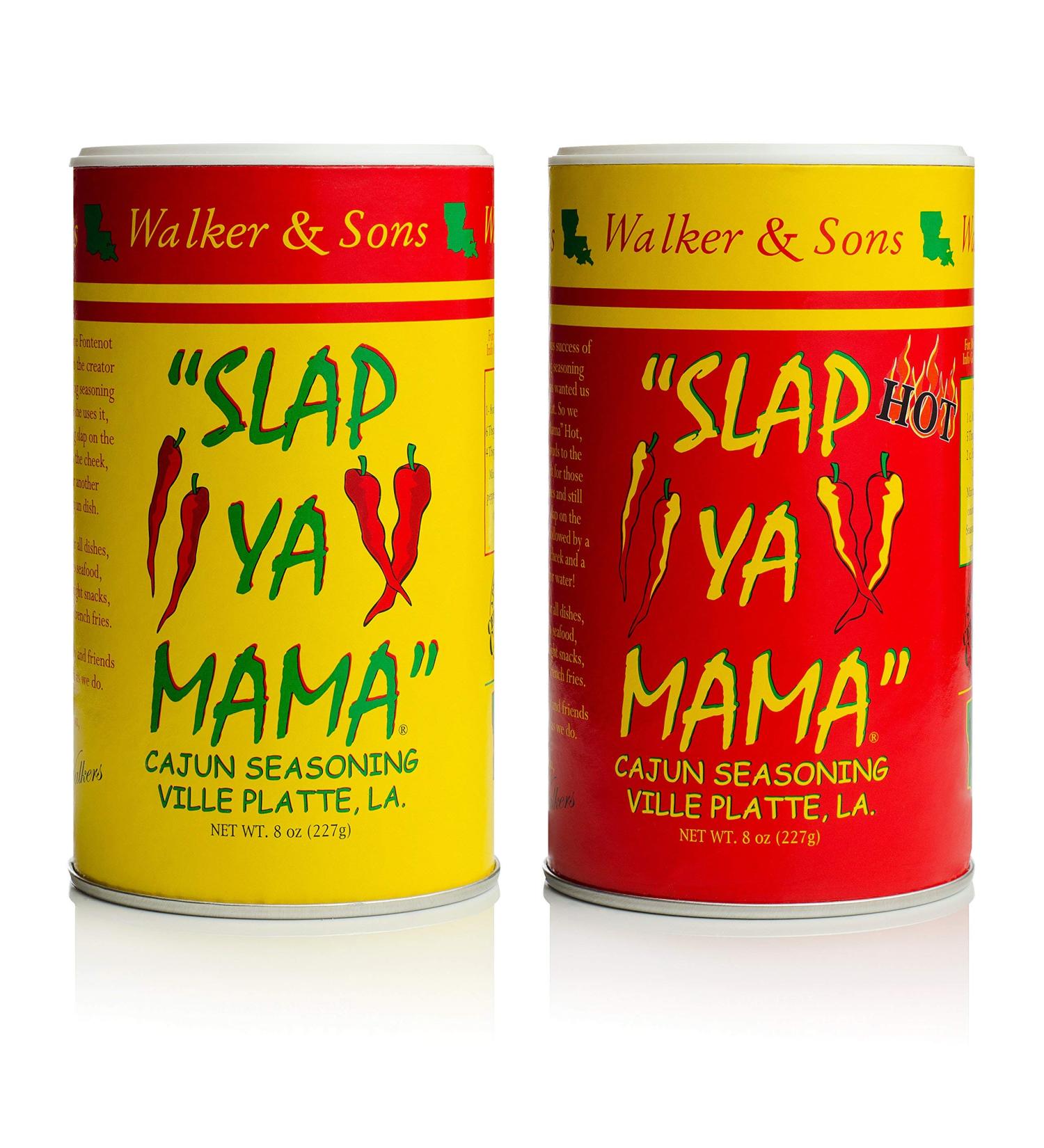 Slap Ya Mama Cajun Seasoning Variety Pack - 8oz Cans (Original & Hot Blend) - All Natural Louisiana Spice - Buy Online on GoSupps.com