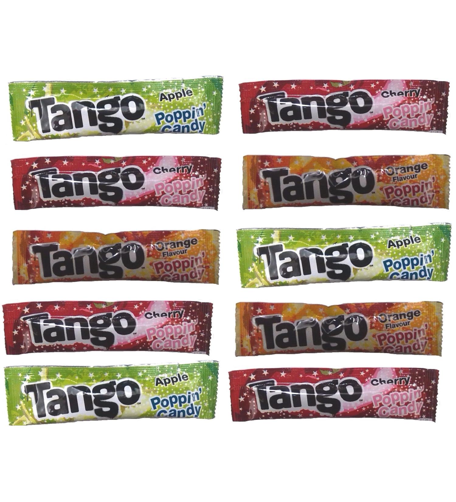10 x Tango Popping Candy Sachets - Cherry Orange & Apple Flavours
