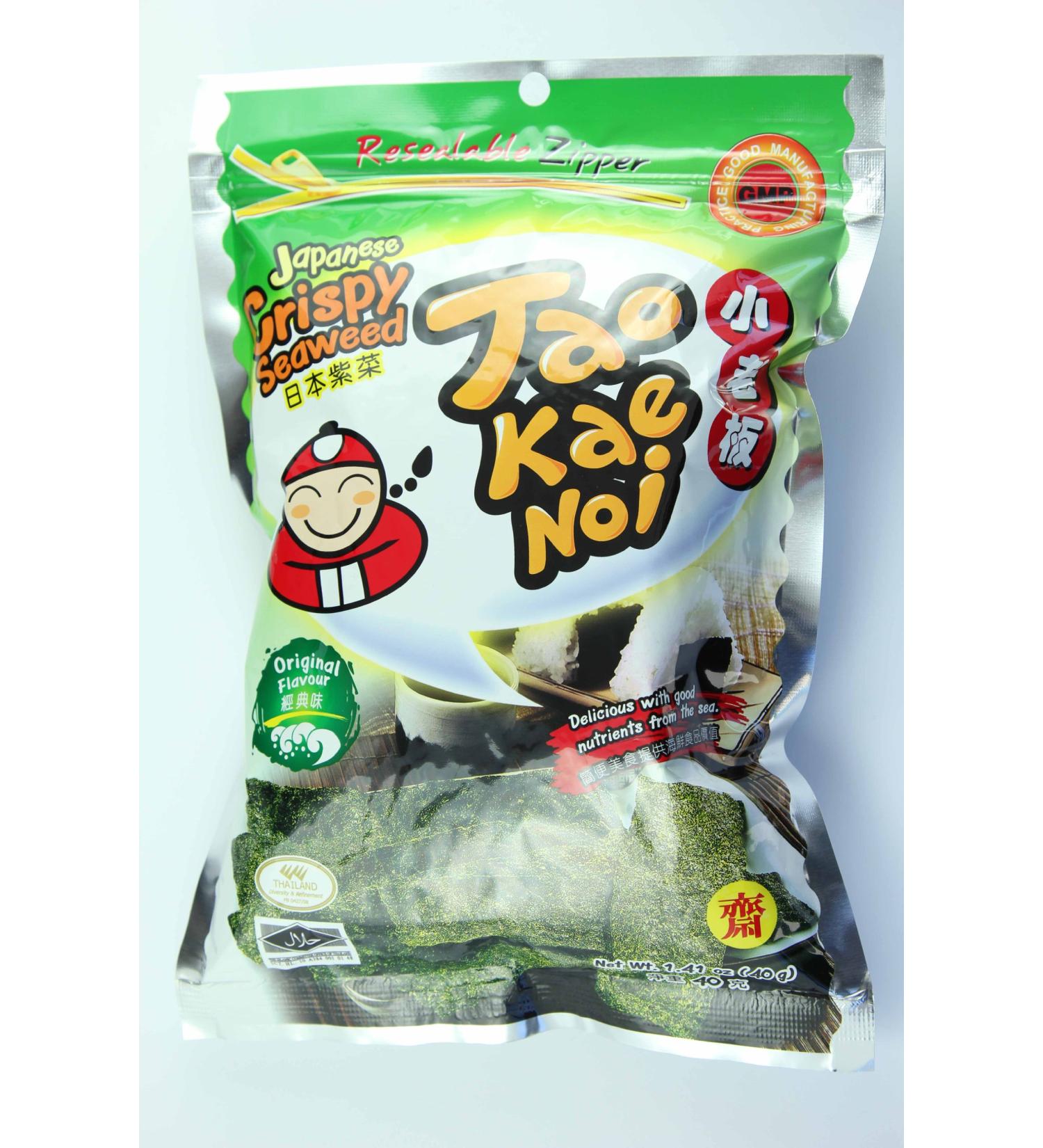 TAO KAE NOI Crispy Seaweed - 32g Original Resealable Pack