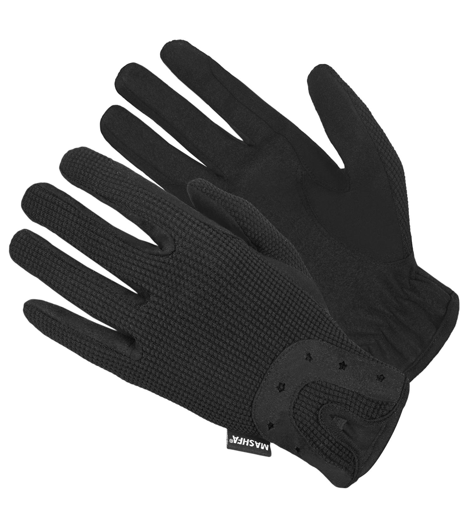 Mashfa Women's Horse Riding Gloves - Dublin Track Cotton Fabric with Shires Leather - Medium Size - Buy Online on GoSupps.com