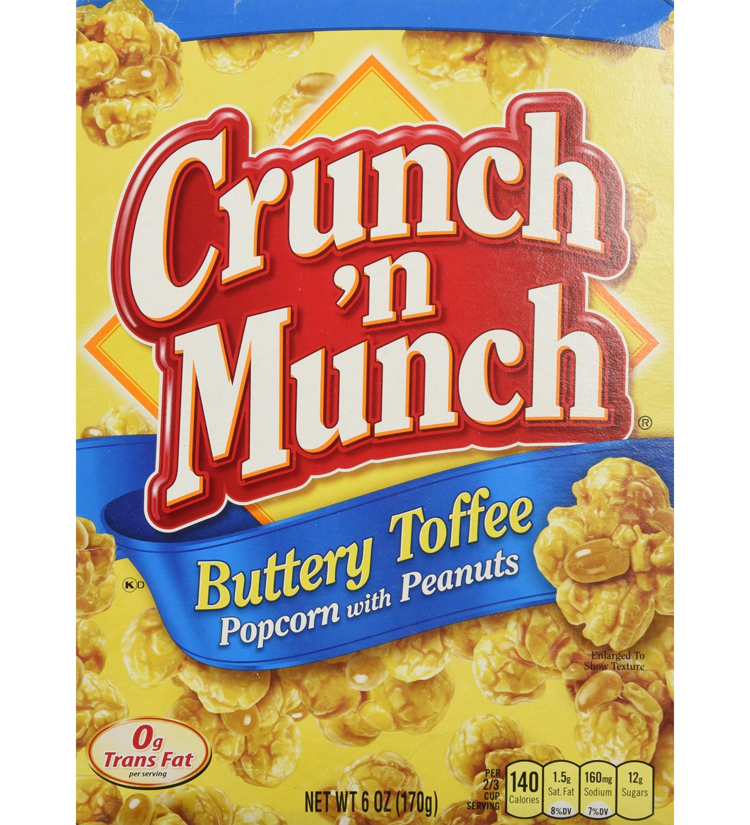 Crunch n Munch Buttery Toffee Popcorn & Peanut Snack 6oz Box (Pack of 3) by Crunch 'n Munch - Buy Online on GoSupps.com