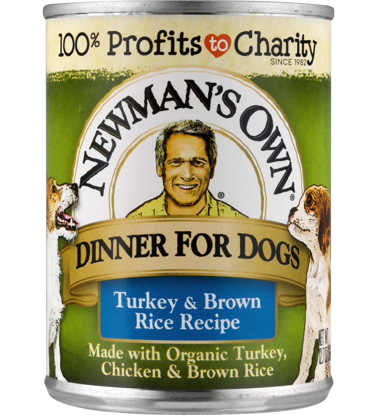 Newman's Own Turkey & Brown Rice Dog Food, 12.7 oz (Pack of 12) - Premium Natural Nutrition - Buy Online on GoSupps.com