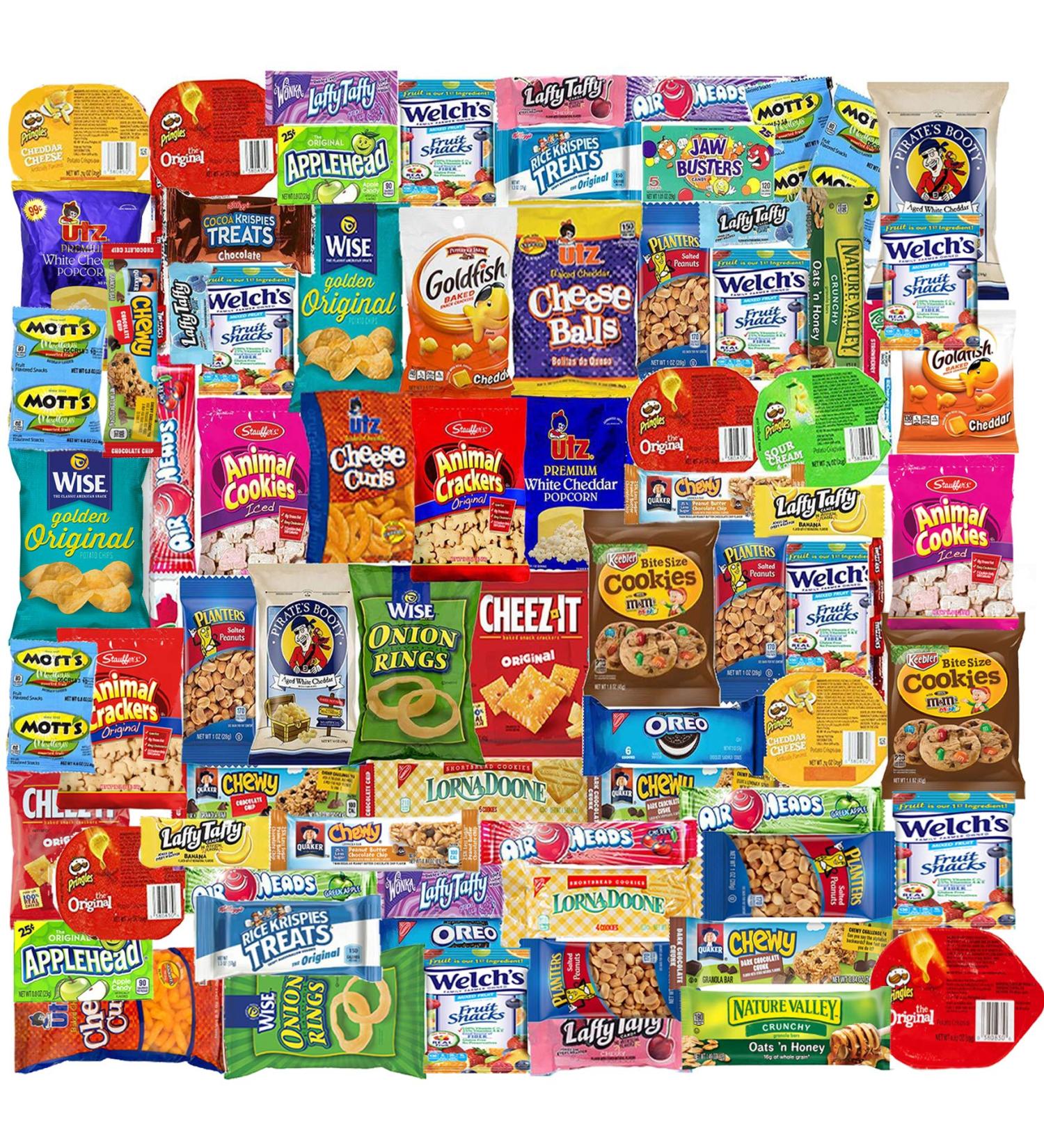 Snack Box Care Package Variety Pack (90 Count) - Ultimate Sampler Mixed Bars  Cookies  Chips  Candy Snacks Box for Office Schools  Friends & Family  College Students Women Men Adult Kid Teens Basket - Buy Online on GoSupps.com