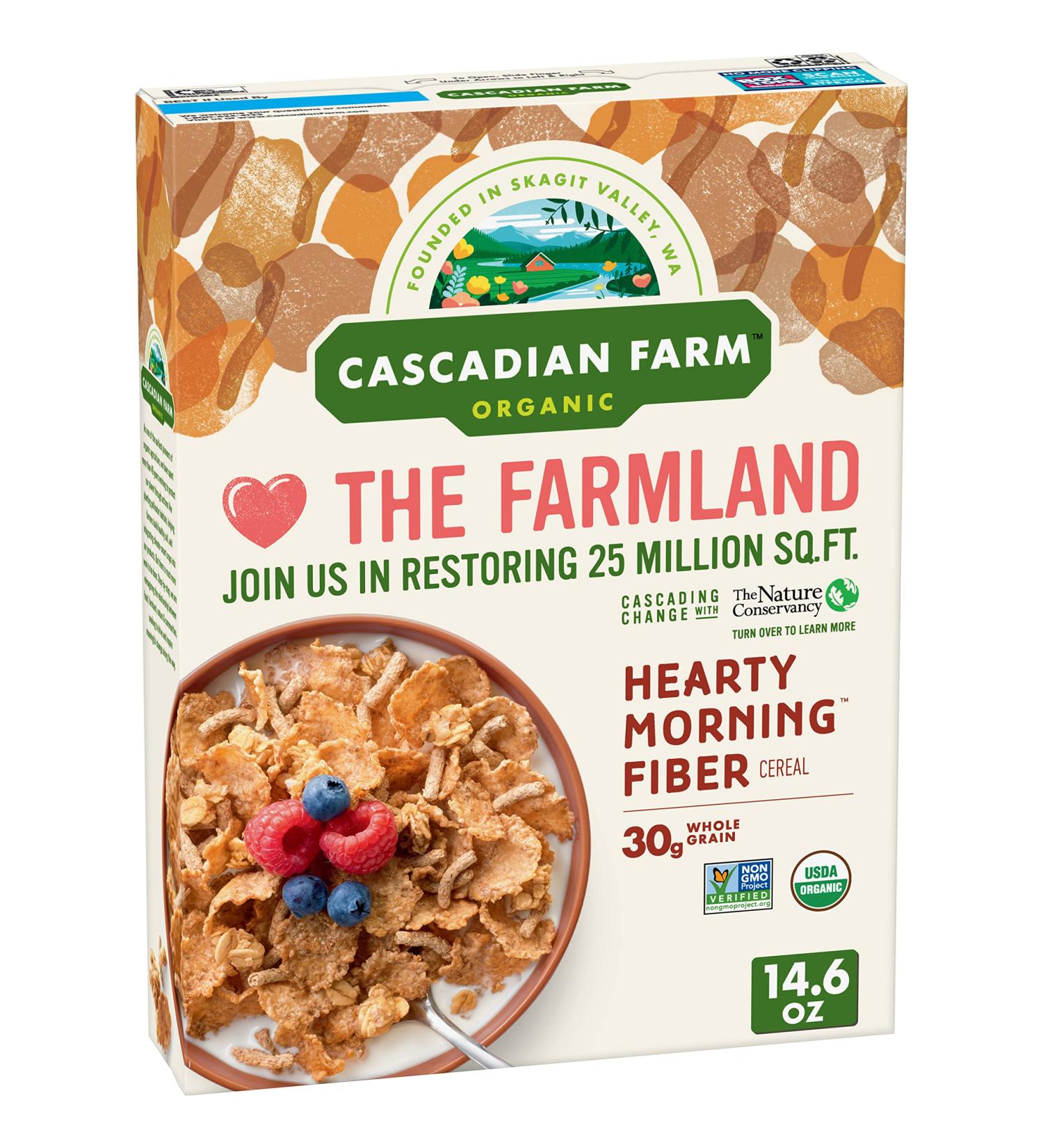 Cascadian Farm Organic Hearty Morning Fiber Cereal 14.6 oz - Buy Online on GoSupps.com
