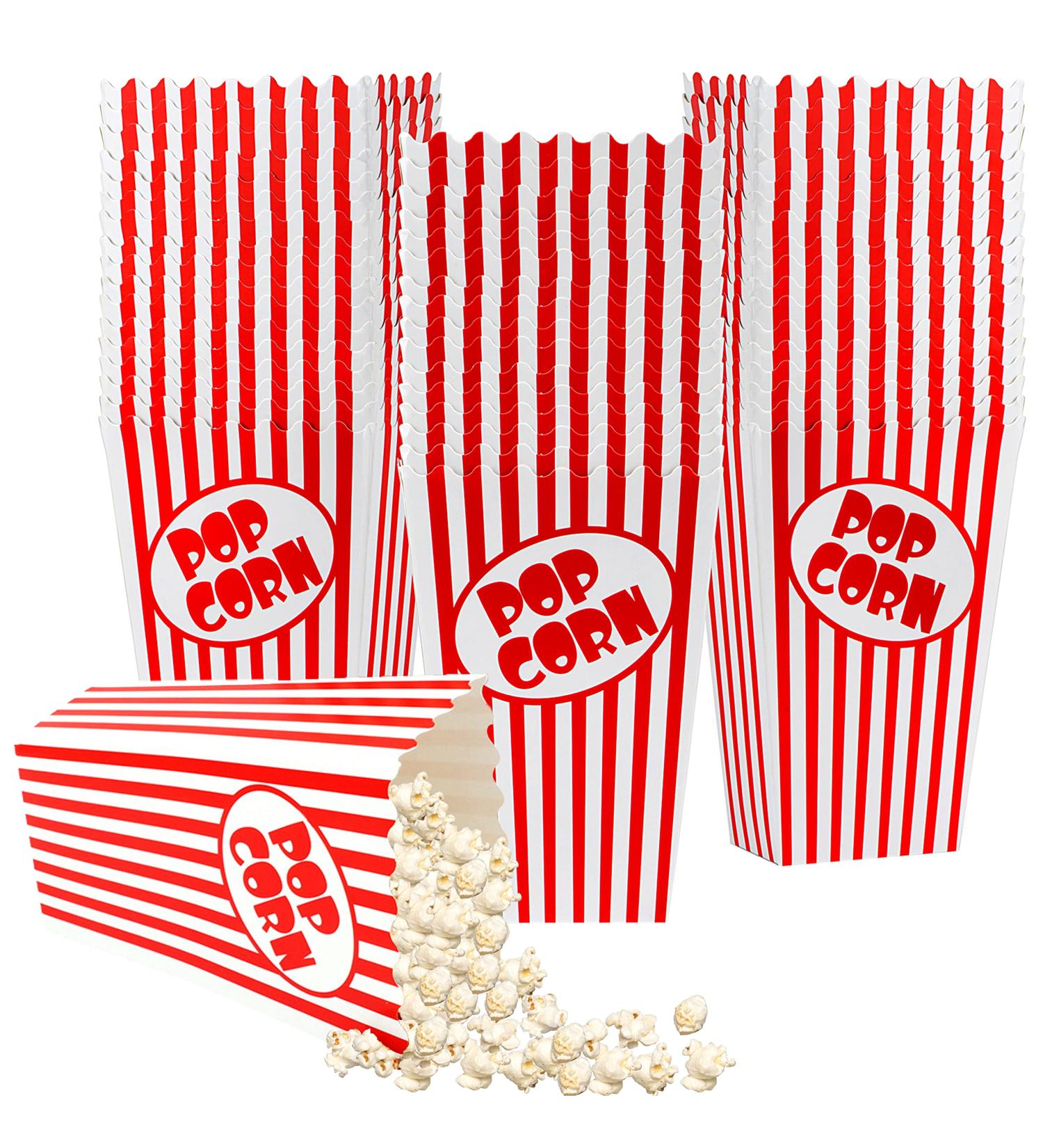 50 Pcs Popcorn Boxes for Party 5.5 Inches Tall Red & White Striped Popcorn Bags Mini Popcorn Buckets & Popcorn Bowl for Movie Theater Home Carnival Decorations (50) - Buy Online on GoSupps.com