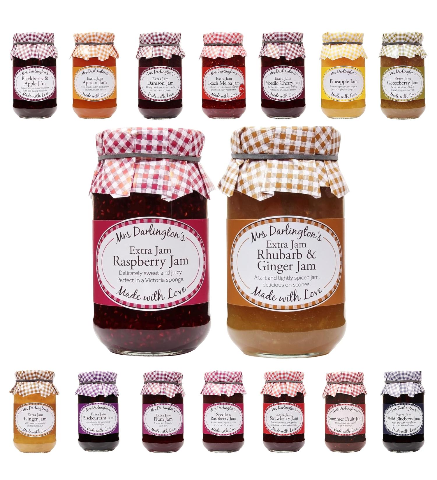Mrs Darlington's Jam Pick N Mix - Create Custom Jam Combo with 15+ Flavours | Apricot Jam Blackberry & Apple Jam Blueberry Jam Damson Jam | 5 Pack - Perfect Jam Gift Set for Jam Lovers - Buy Online on GoSupps.com