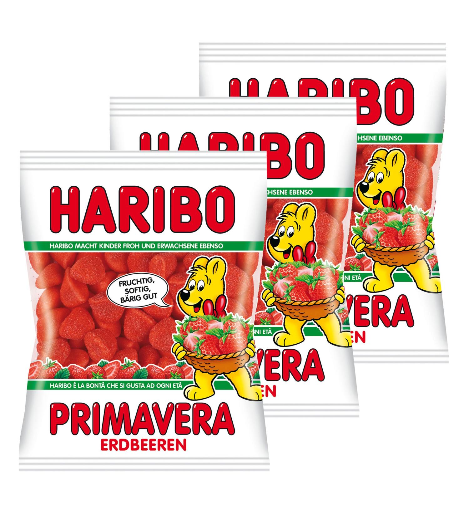 Haribo Primavera Fraises lot de 3 sachets bonbons g lifi s en sachet - Buy Online on GoSupps.com