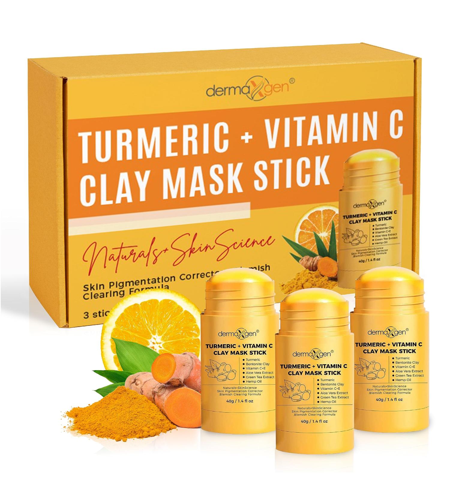 Turmeric Face Mask - Organic Acne Treatment & Anti-Aging Set of 3 | Boost Circulation & Revitalize Dull Skin - Buy Online on GoSupps.com