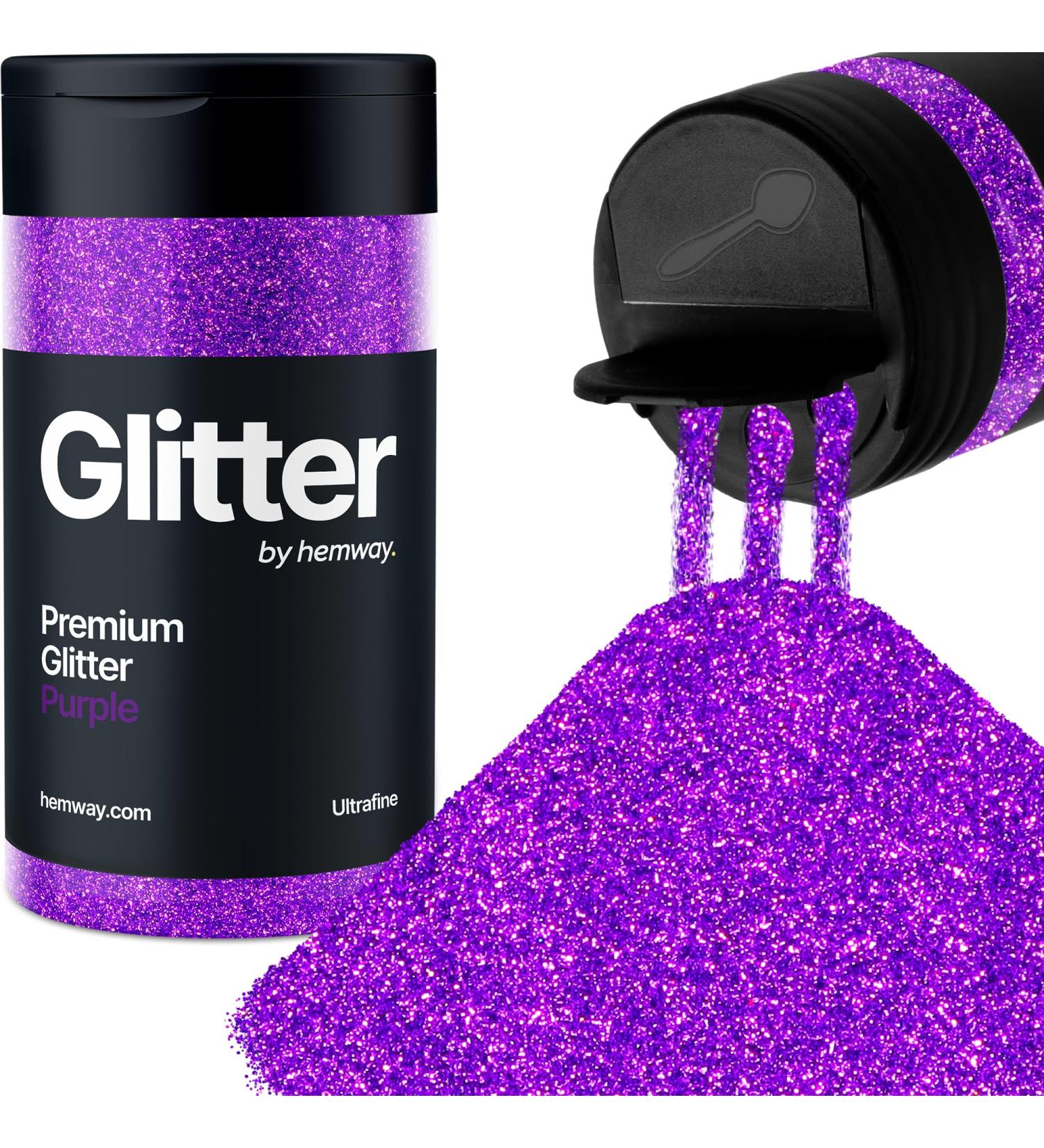 Hemway Purple Glitter - Ultrafine 130g for Resin Crafts Nail Art & Face Body Makeup - Metallic Flakes & Sequins - Buy Online on GoSupps.com