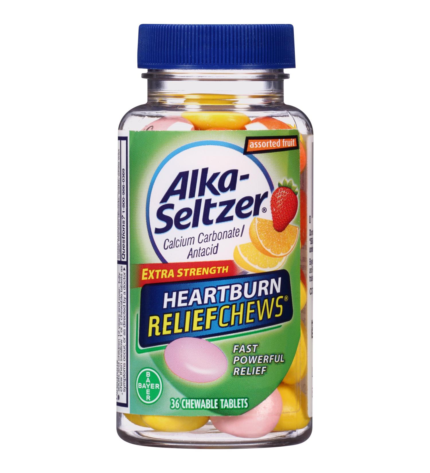 Alka-Seltzer Heartburn Relief Chews Orange Lemon 36 Count - Fast Relief (Pack of 1) - Buy Online on GoSupps.com