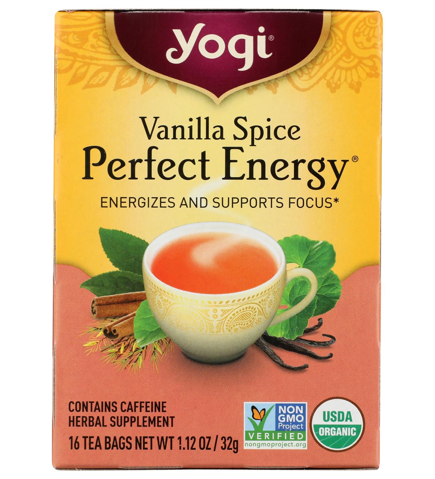  Yogi Yogi Tea Perfect Energy Vanilla Spice 16 Tea Bags 32 g - Buy Online on GoSupps.com