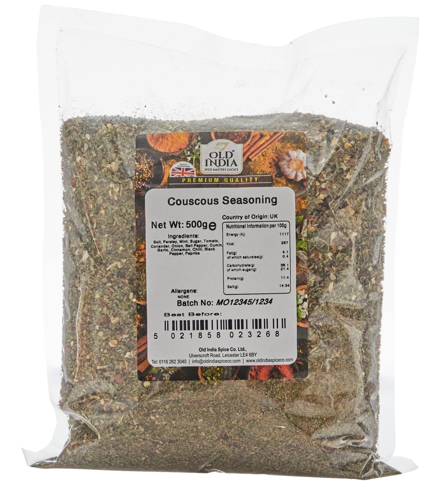 Old India Couscous Seasoning 500g - Authentic Blend for Flavorful Couscous Dishes - Buy Online on GoSupps.com