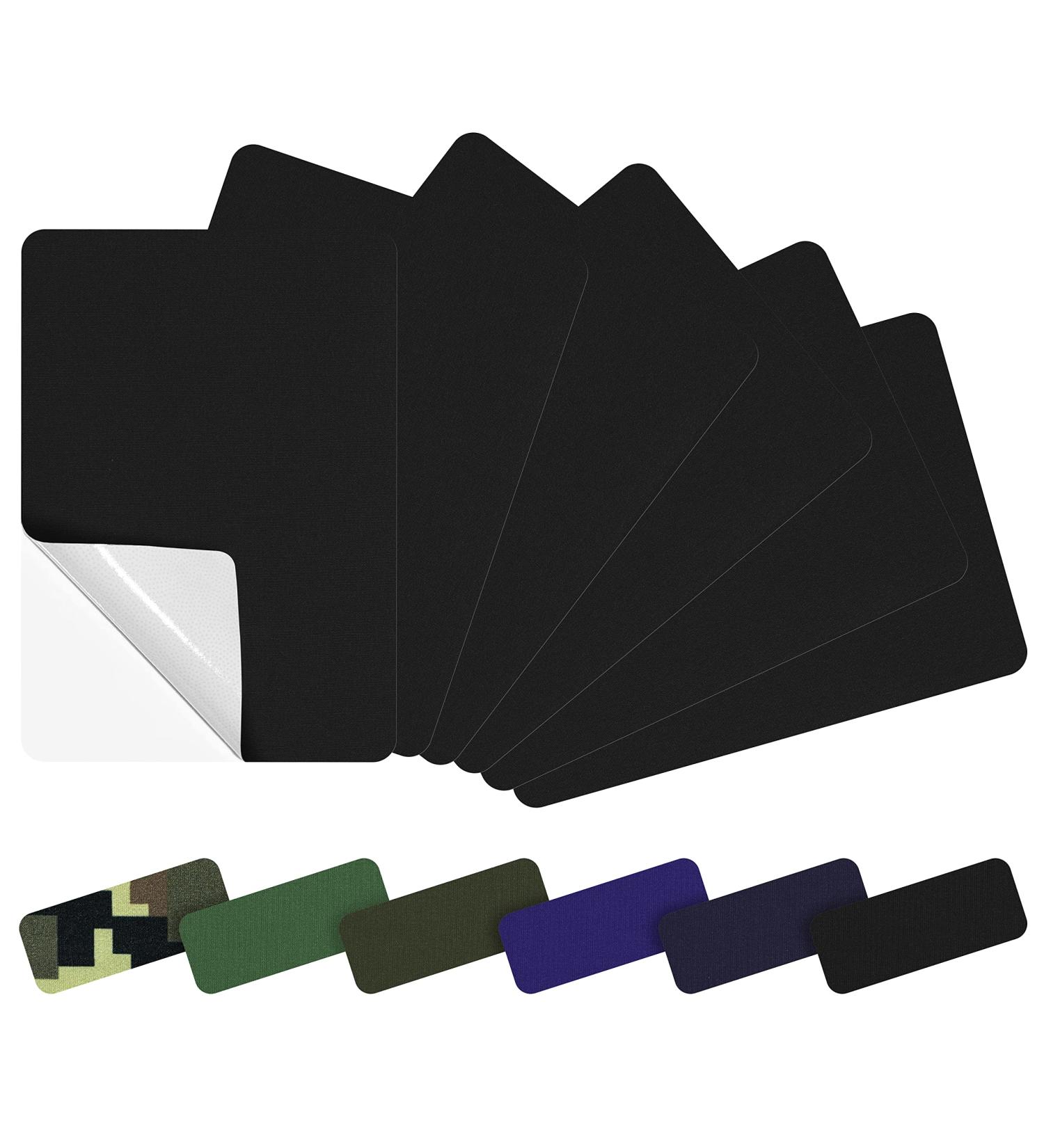 6-Piece Azobur Self-Adhesive Nylon Repair Patch Kit for Outdoor Gear - Black Waterproof Patches (2x3.03) - Buy Online on GoSupps.com