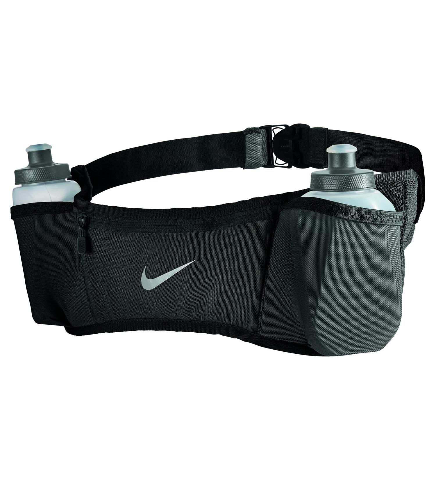 Nike Double Pocket Flask Belt 3.0 20oz Black | Black | Silver
