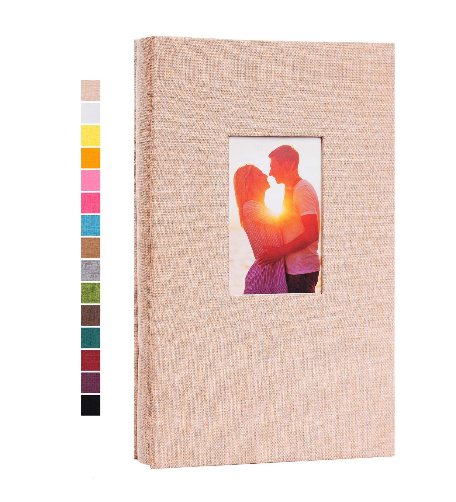 Potricher Beige Linen Photo Album - 300 Pockets for 4x6 Photos, Ideal for Family, Wedding, Anniversary & Baby Memories - Buy Online on GoSupps.com