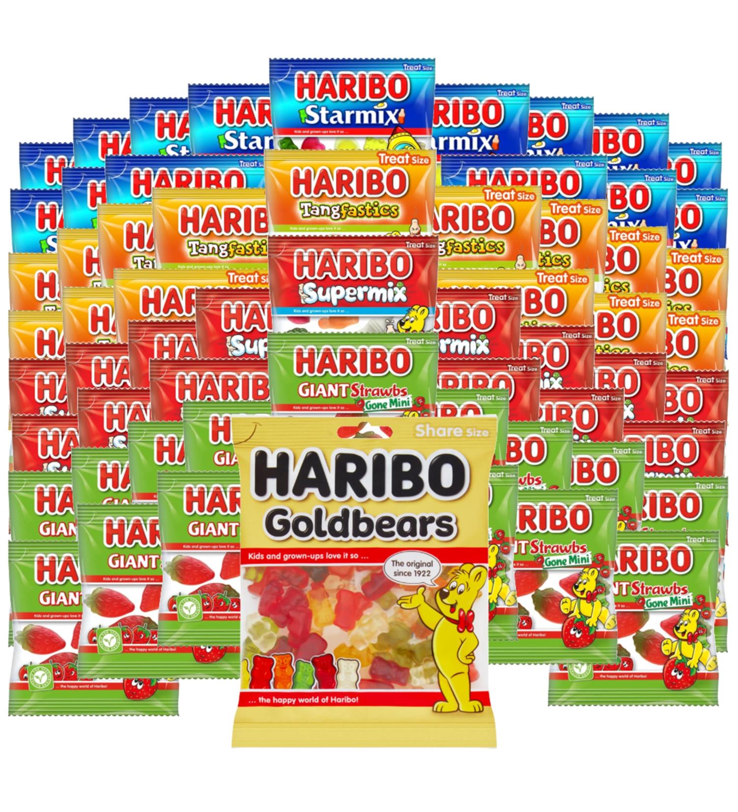 Jelly Sweets Hamper Gift Box - Assortment Of Jelly Fruits Fizzy Sour Sweets 60x16g Mini Bags & 160g Golden Bears Pick and Mix Kids Sweets for Birthday Party Bag Fillers Movie Night Approx 1.2 kg - Buy Online on GoSupps.com