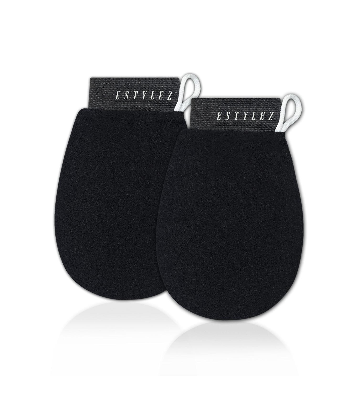 Estylez Pack of 2 Coarse Exfoliating Gloves - Bath Scrubbing Mitts for Deep Cleaning - Ideal for Men & Women - Buy Online on GoSupps.com