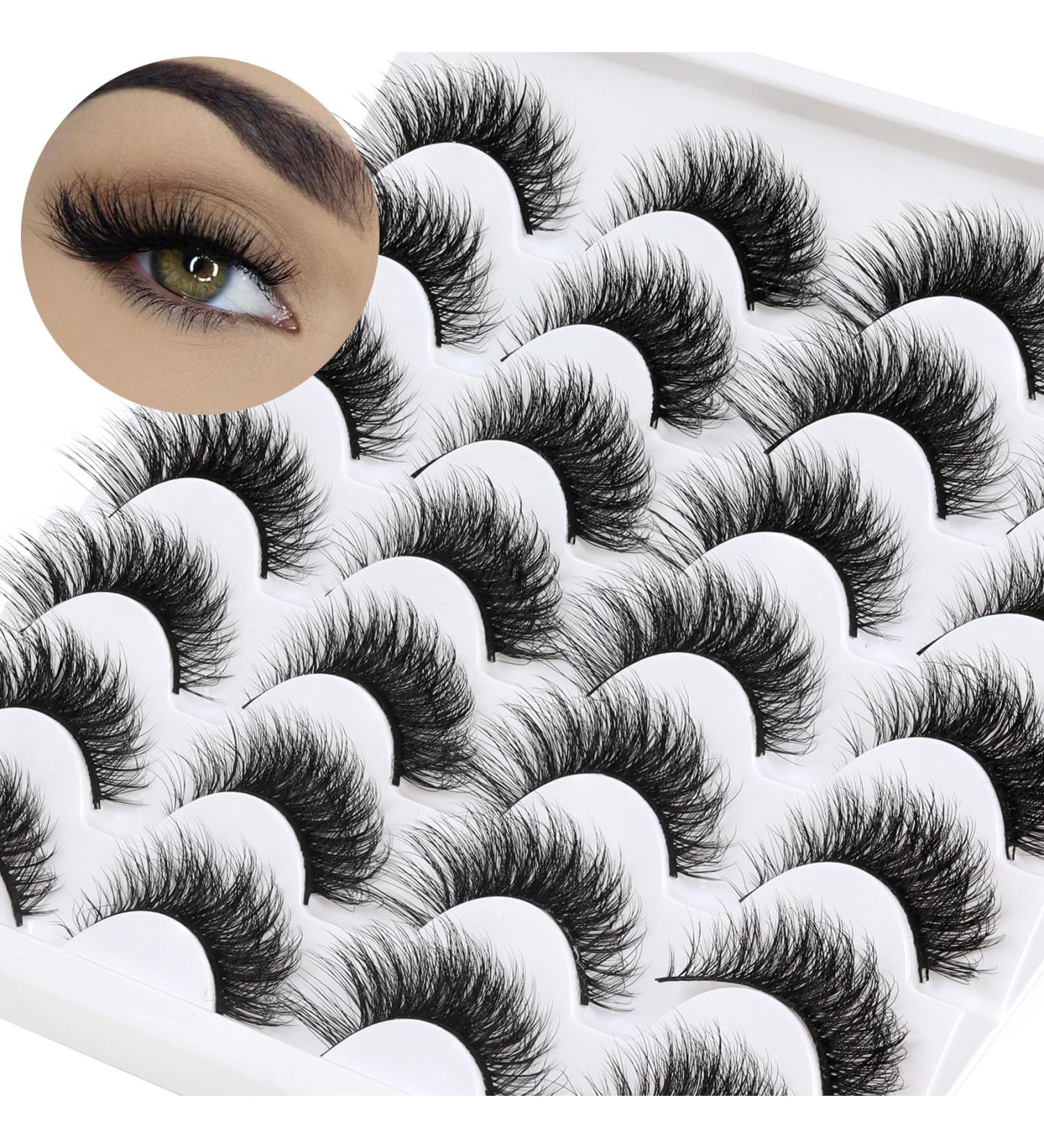Losha Lashes 14 Pairs Fluffy Cat Eye 3D False Eyelashes | Soft & Comfortable Fake Lashes for Stunning Eyes - Buy Online on GoSupps.com