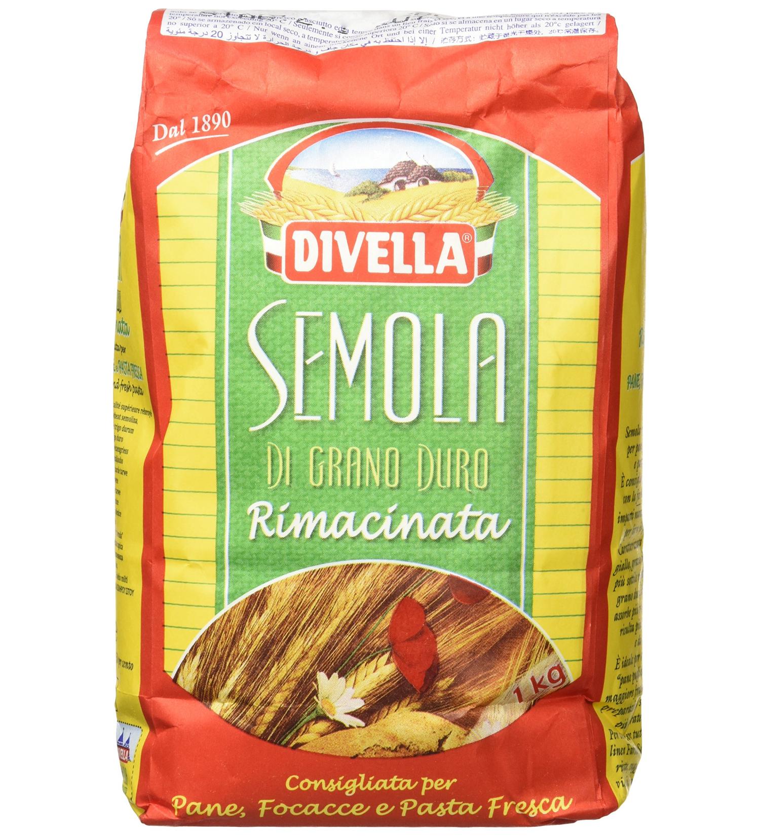 Divella Semola G.Duro Rimacinata Gr.1000 - Remilled Durum Wheat With a High Protein Content - Buy Online on GoSupps.com