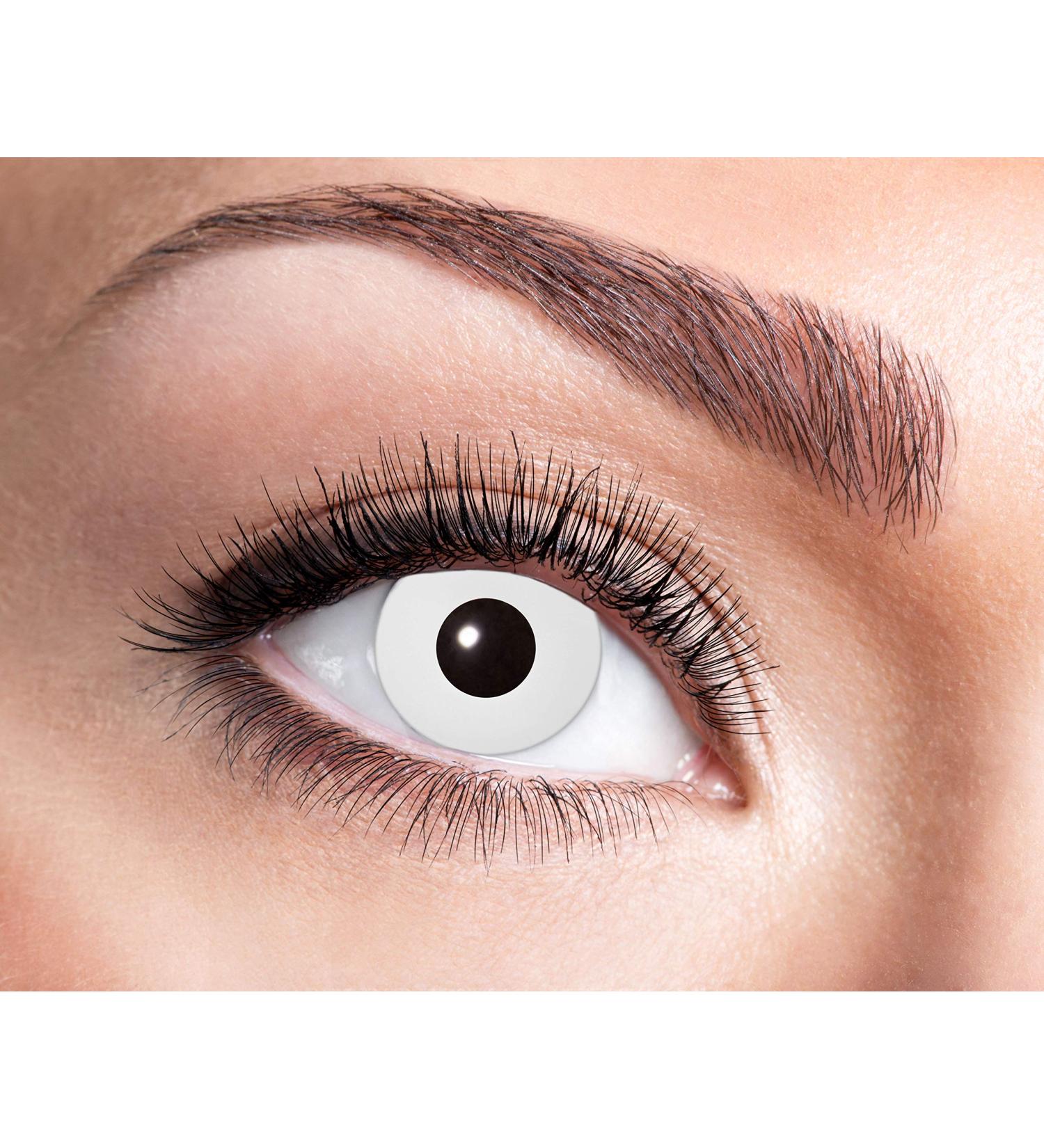 Buy Eyecatcher 84095241-W02 Colored Contact Lenses - White Weekly Lens for Carnival Mardi Gras & Halloween - Shop Internationally - Buy Online on GoSupps.com