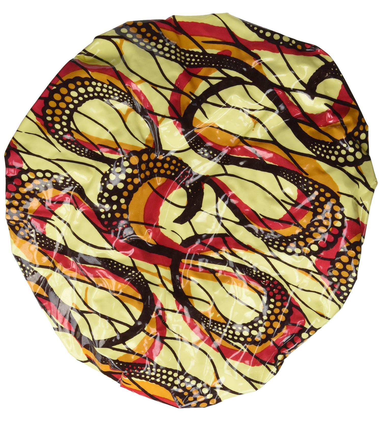 CaptivationsLUXE Extra Large  African Fire Shower Cap (Terry Lined)
