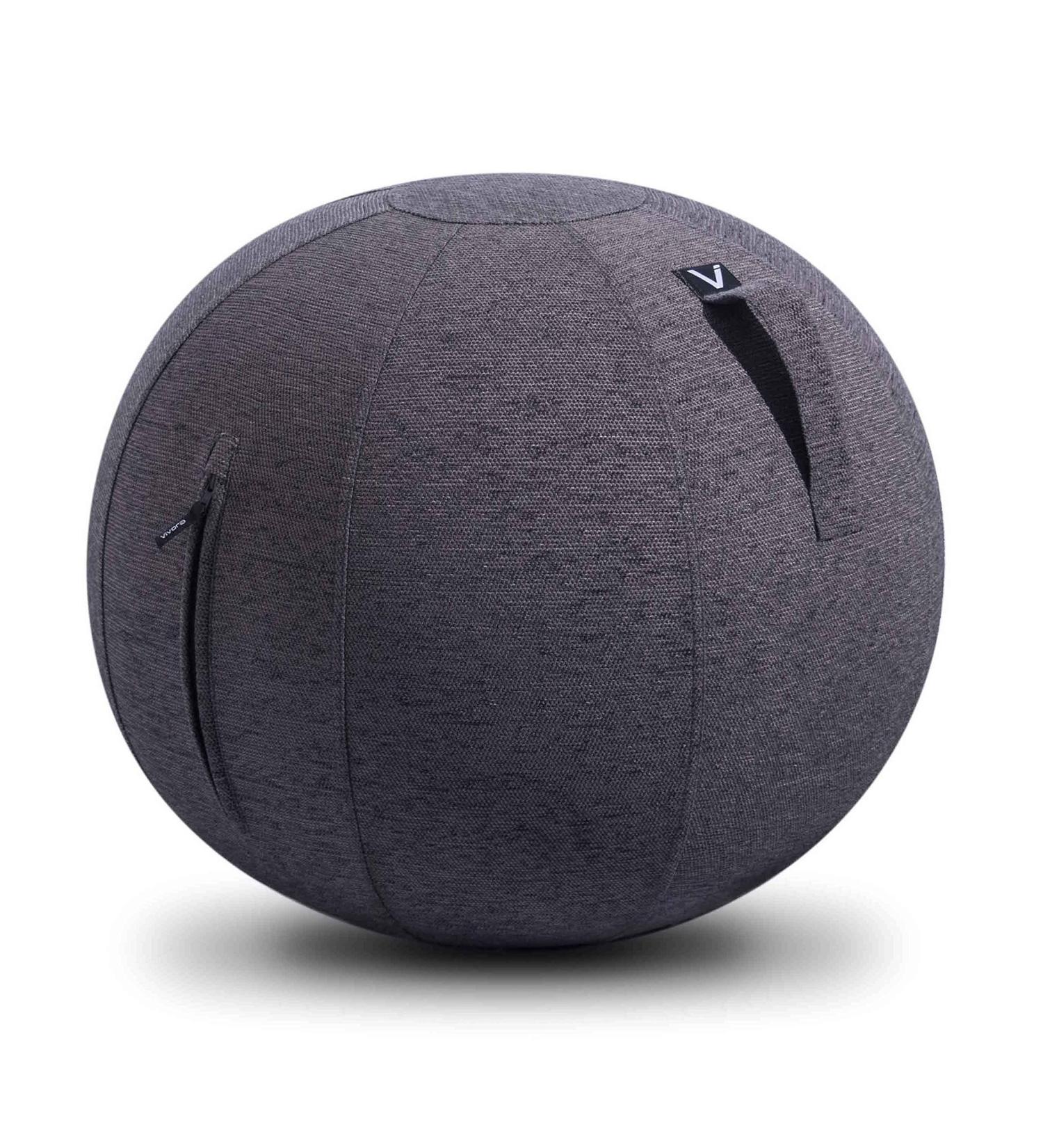 Vivora Luno Exercise Ball Chair  Chenille for Home Offices  Balance Training  Yoga Ball Max Charcoal - Buy Online on GoSupps.com