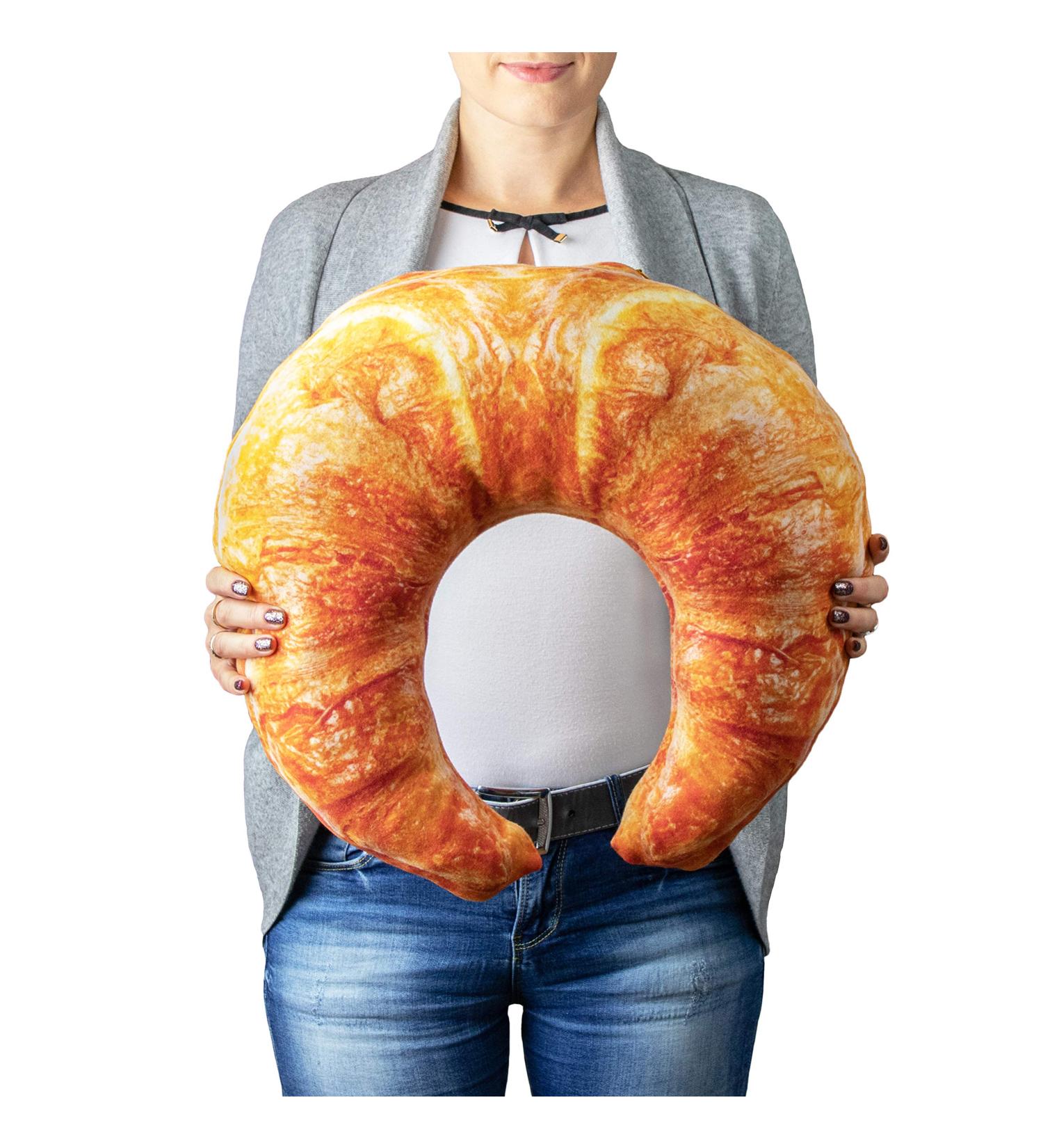 Froster Heated Croissant Pillow - Giant Cherry Stone Travel Neck Pillow with Heat Pad | Perfect Gift for Comfort On-the-Go - Buy Online on GoSupps.com