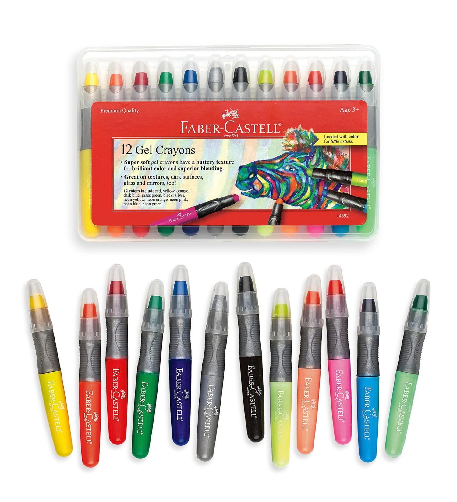 Faber-Castell Gel Crayons - 12 Vibrant Colors with Durable Storage Case - Buy Online on GoSupps.com