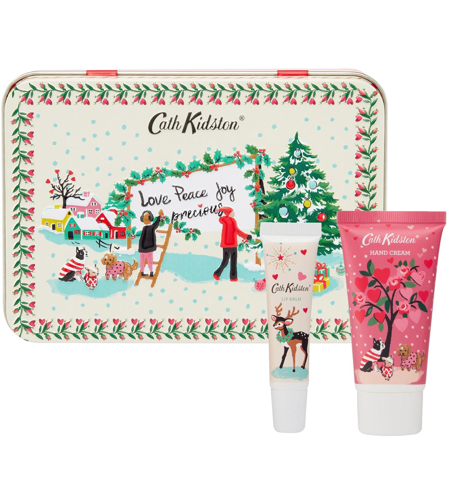 Cath Kidston Beauty Shine Bright Hand & Lip Tin - 50ml Hand Cream & 10ml Lip Balm | Shop Internationally - Buy Online on GoSupps.com