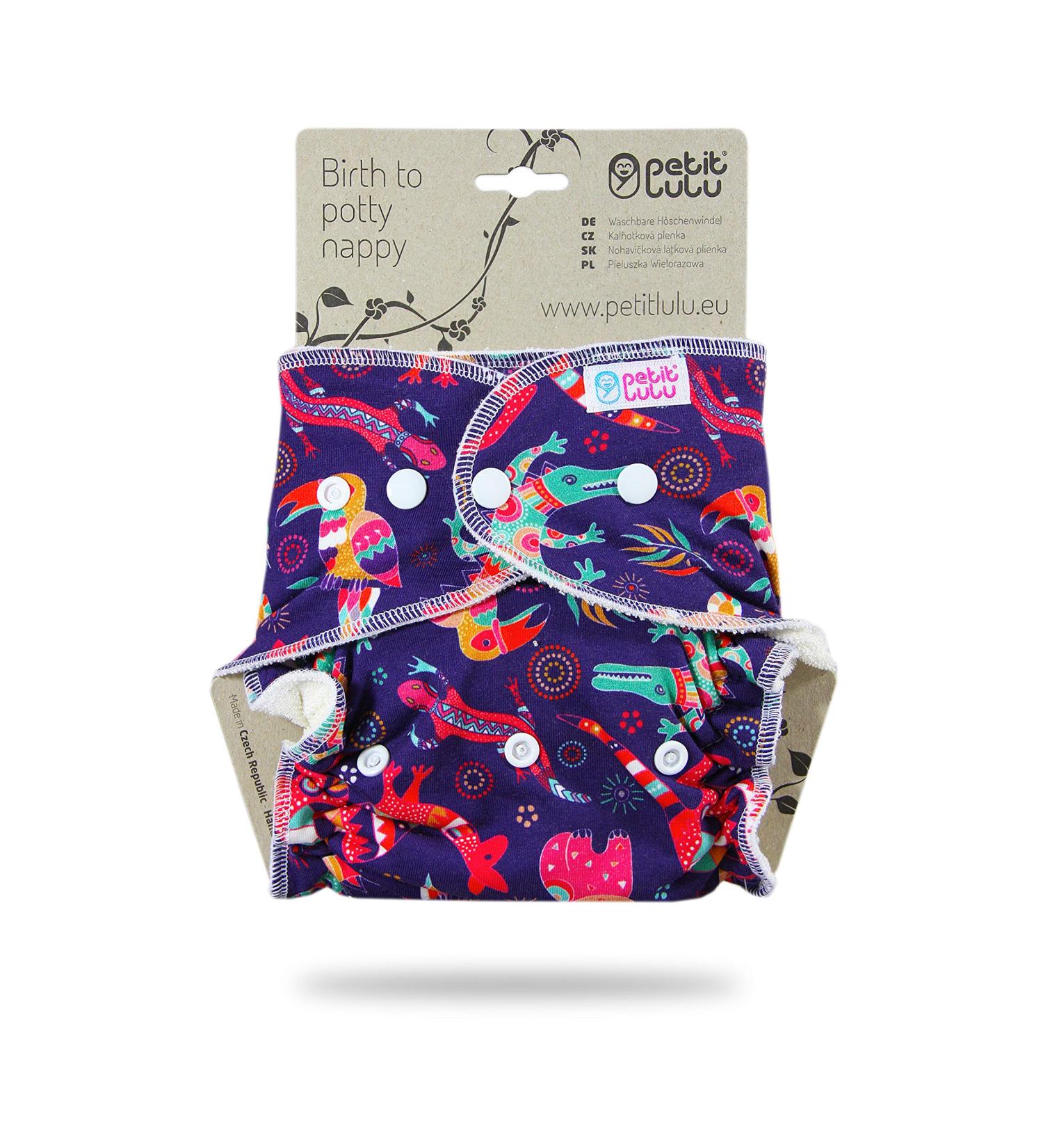 Shop Petit Lulu One Size Diaper (5-16 kg) - Snap Fasteners with Australian Animals Design | Eco-Friendly & Sustainable Cloth Diapers for International Shipping - Buy Online on GoSupps.com