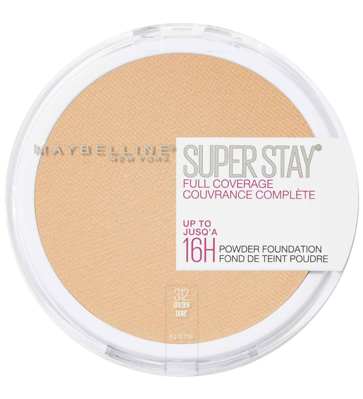 MAYBELLINE - Superstay Full Coverage Powder Foundation Golden - 0.21 oz (6 g) Golden 312