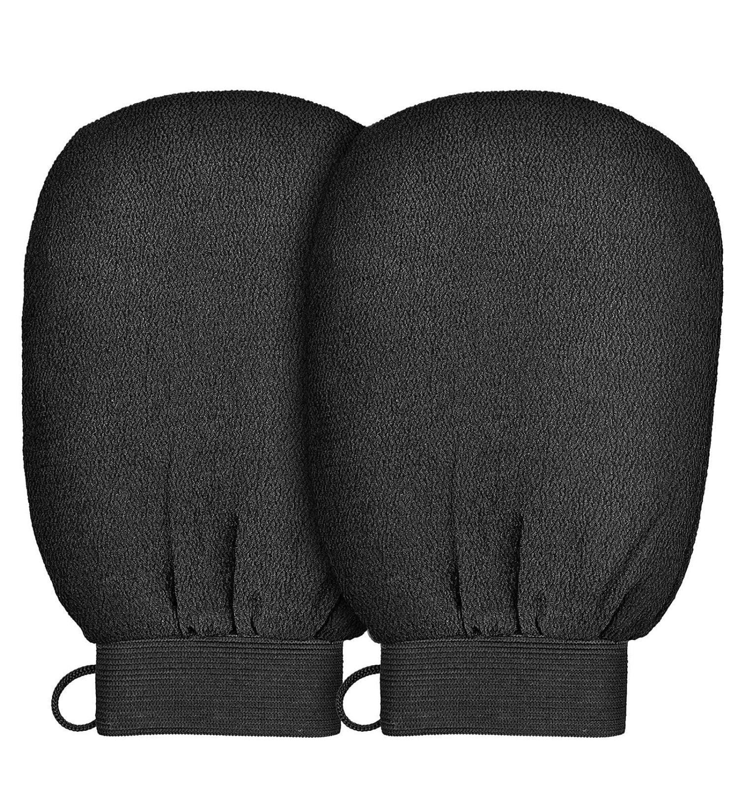 Korean Exfoliating Gloves for Body | 2 PCS Exfoliating Mitts for Men and Women | Deep Shower Mitt for Spa Bath | Removes Dead Skin - Buy Online on GoSupps.com