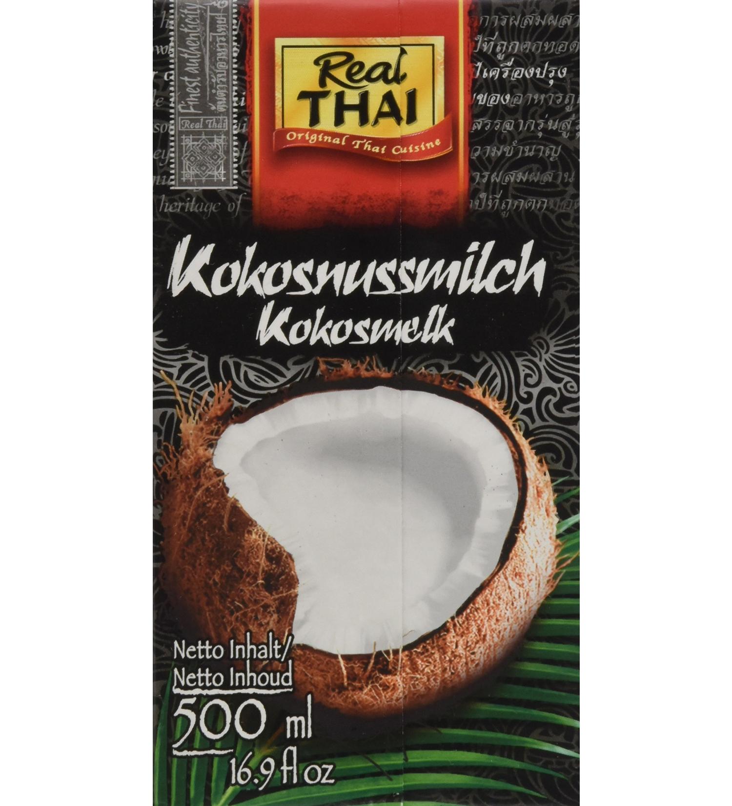 Buy Real THAI Coconut Milk - Pack of 12 (12 x 500 ml) - Authentic Thai Flavor for Cooking & Baking - International Shipping Available - Buy Online on GoSupps.com