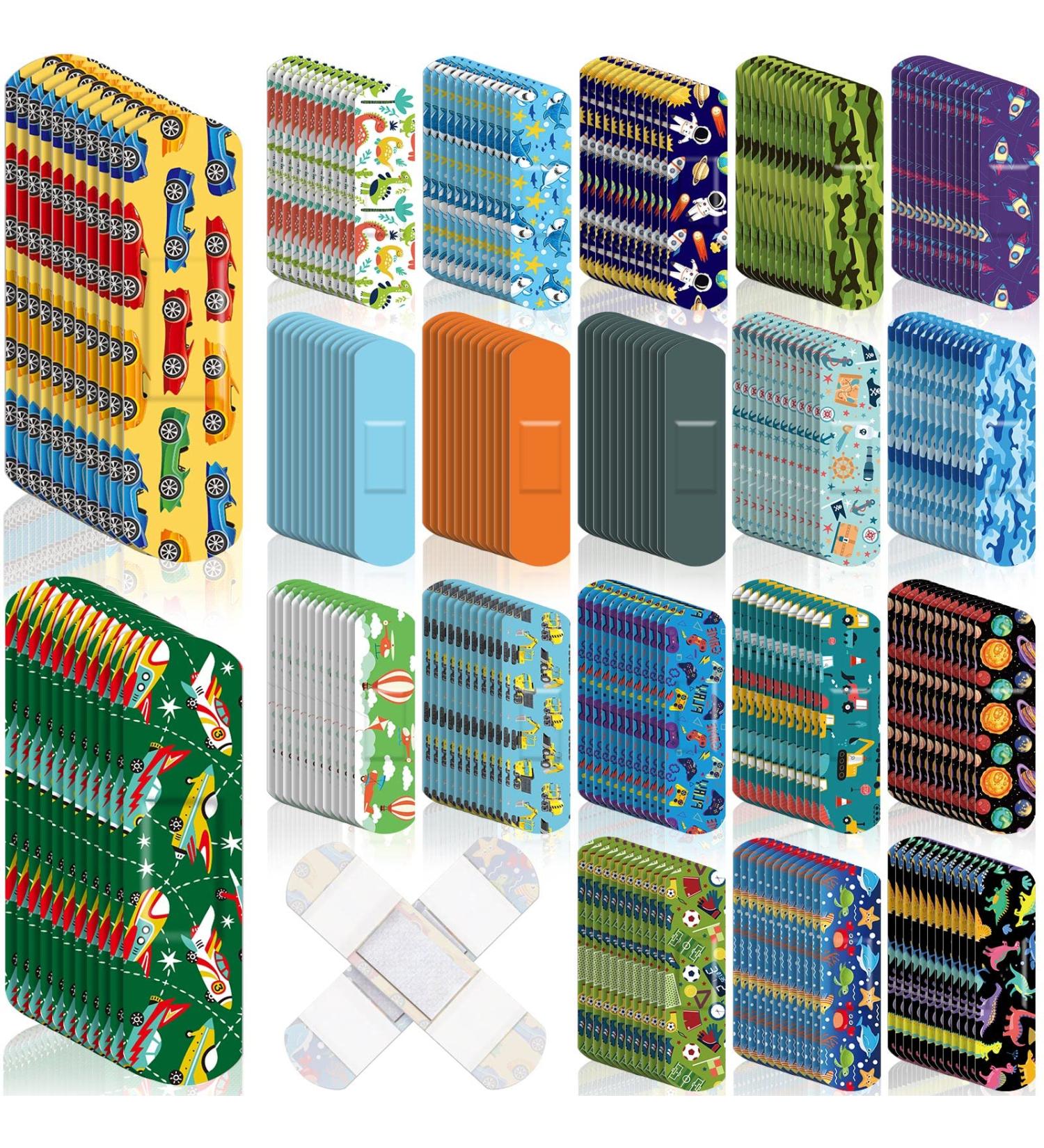 Kids Bandages Bulk - 240 Pcs Cute Cartoon Waterproof Bandages for Boys & Girls | Flexible, Breathable Strips for Children, Toddlers - Funny Designs - Buy Online on GoSupps.com